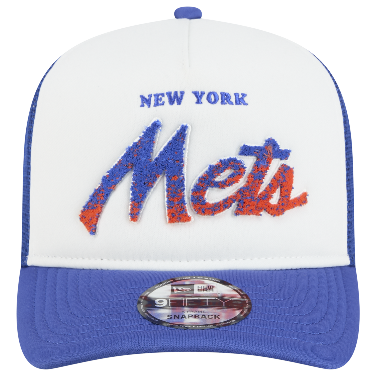 New Era Mets F1 9FIFTY A-Frame Cap - Men's - Chalk White/Blue