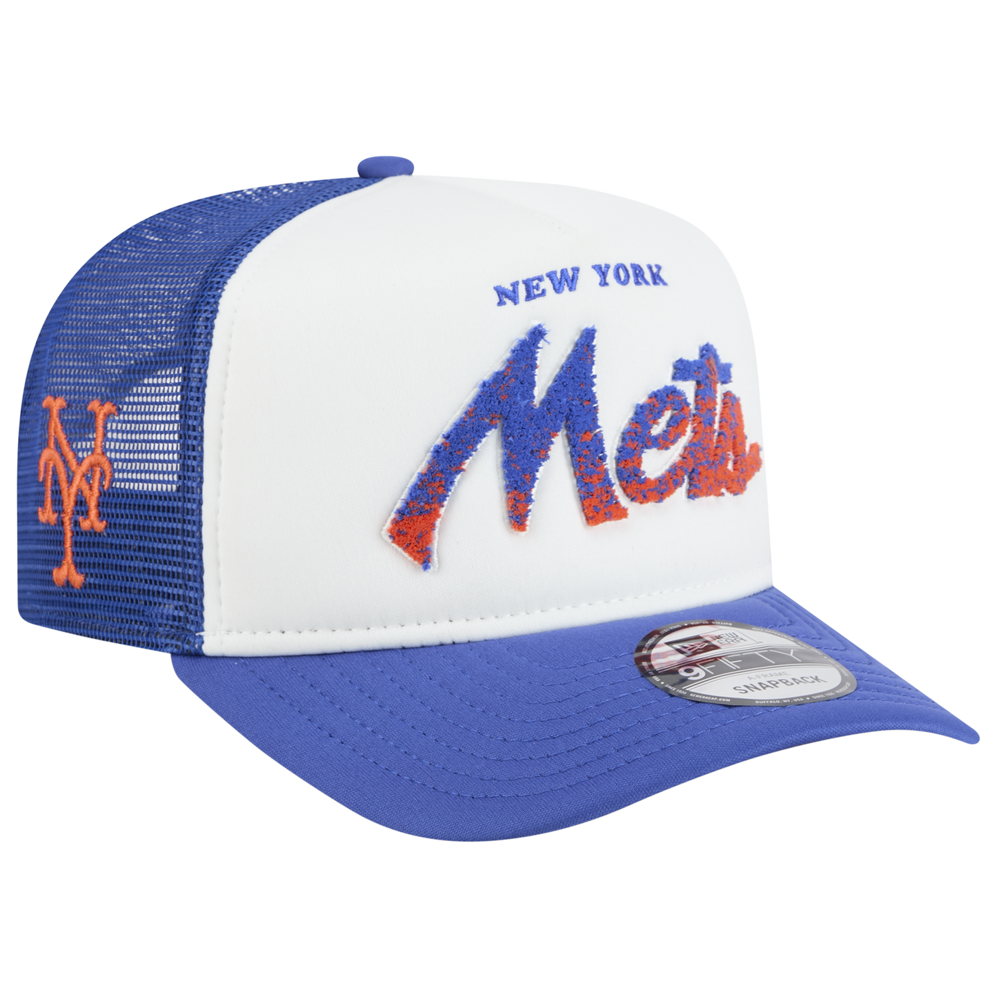 New Era Mets F1 9FIFTY A-Frame Cap - Men's - Chalk White/Blue