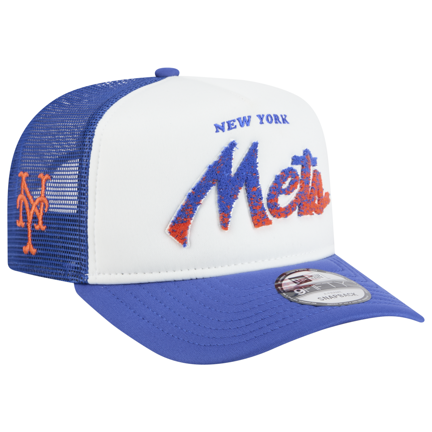 New Era Mets F1 9FIFTY A-Frame Cap - Men's - Chalk White/Blue