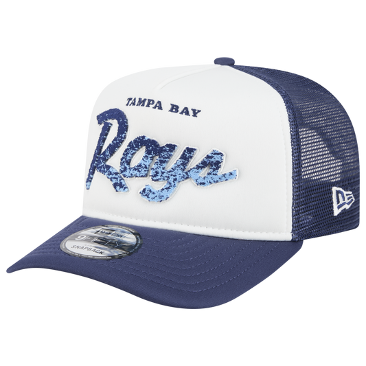 New Era Rays F1 9FIFTY A-Frame Cap - Men's - Chalk White/Blue