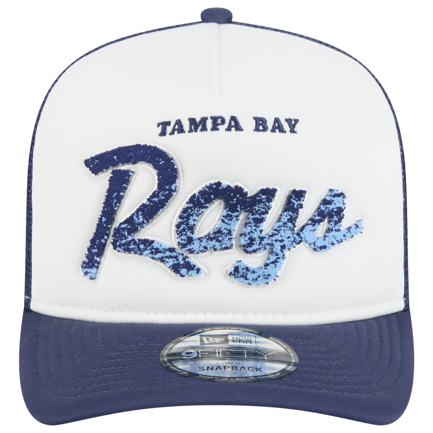 New Era Rays F1 9FIFTY A-Frame Cap - Men's - Chalk White/Blue