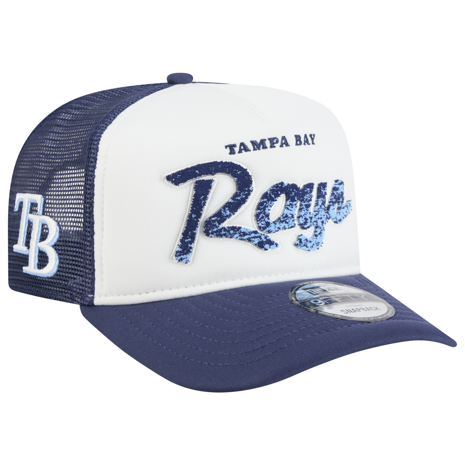 New Era Rays F1 9FIFTY A-Frame Cap - Men's - Chalk White/Blue