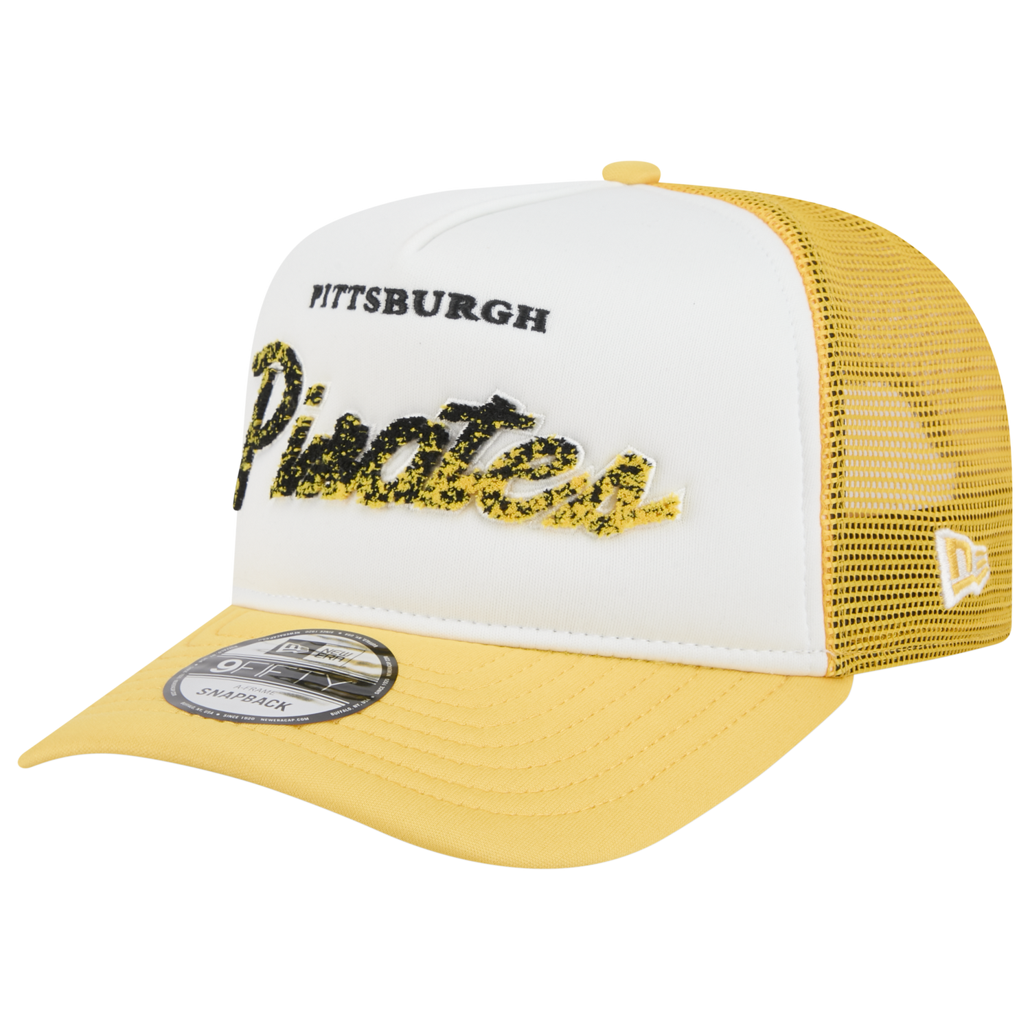 New Era Pirates F1 9FIFTY A-Frame Cap - Men's - Yellow/Chalk White