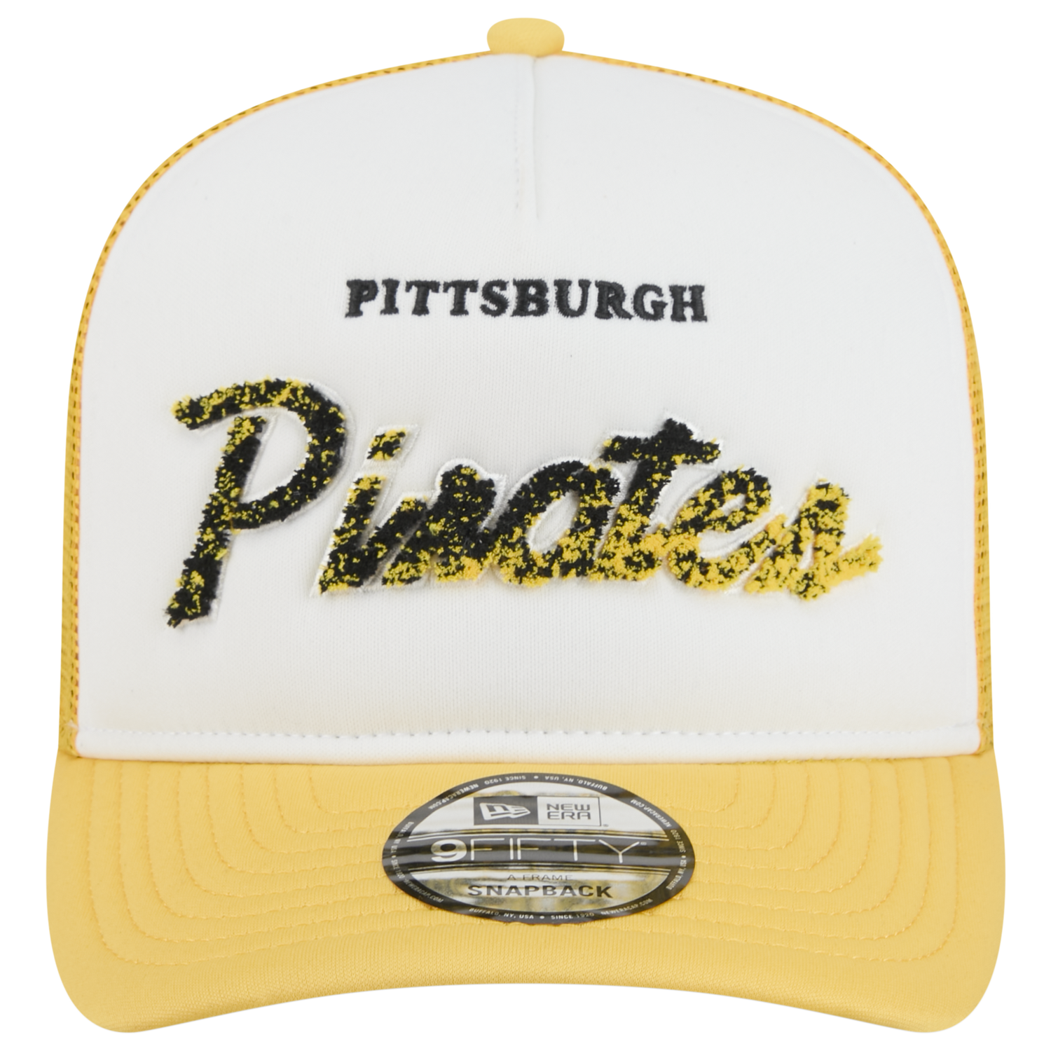 New Era Pirates F1 9FIFTY A-Frame Cap - Men's - Yellow/Chalk White
