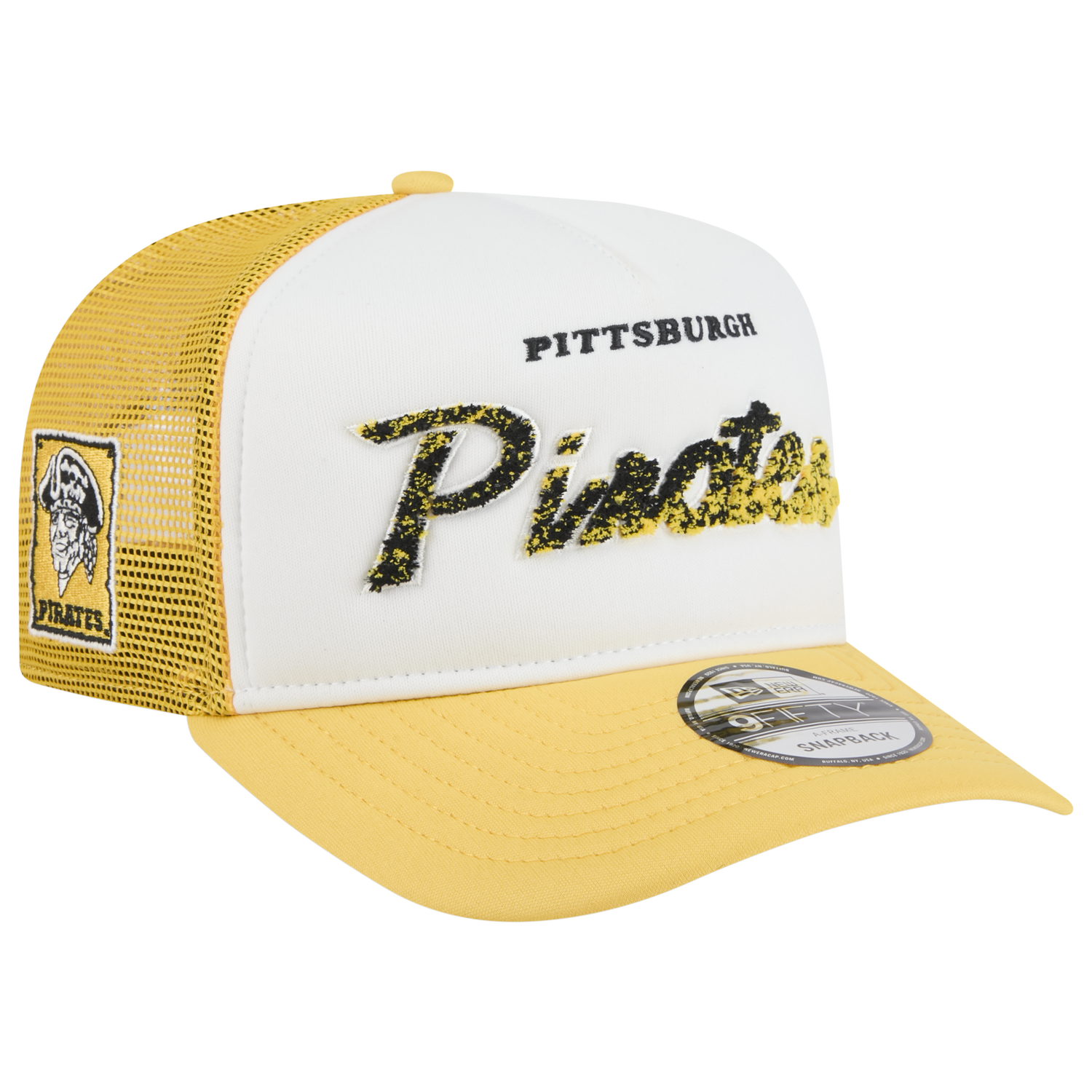 New Era Pirates F1 9FIFTY A-Frame Cap - Men's - Yellow/Chalk White