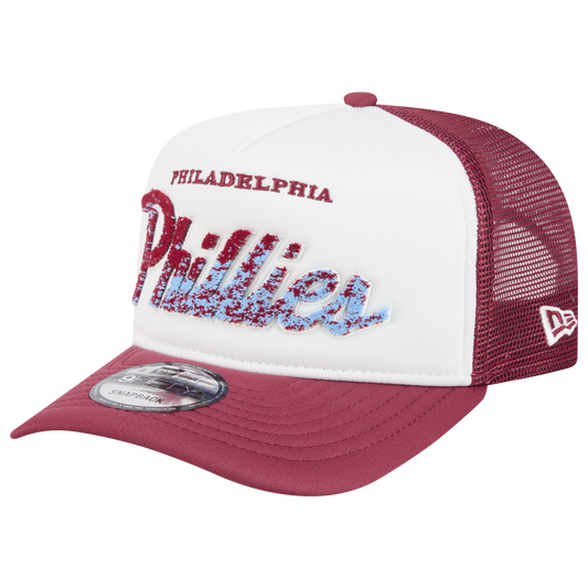 New Era Phillies F1 9FIFTY A-Frame Cap - Men's - Chalk White/Red