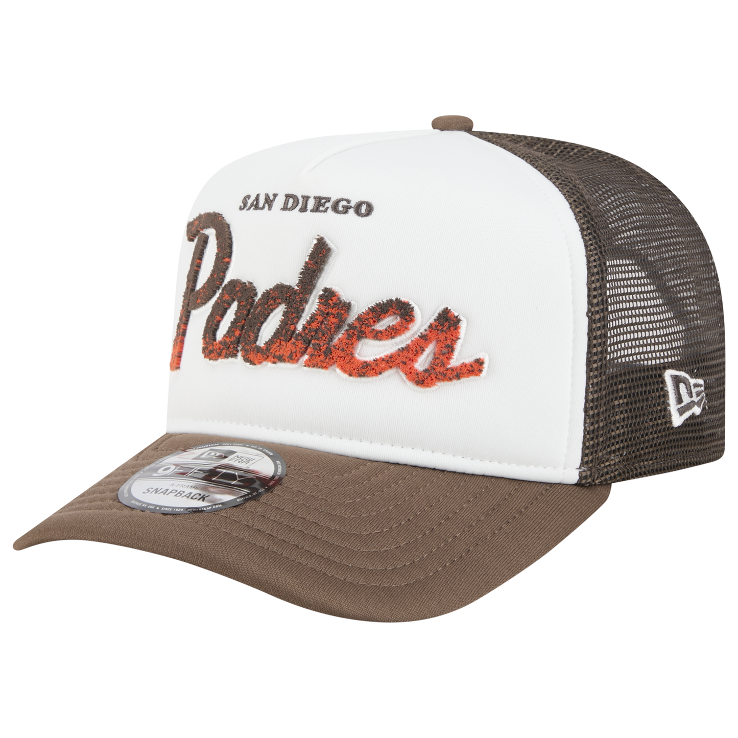 New Era Padres F1 9FIFTY A-Frame Cap - Men's - Chalk White/Brown