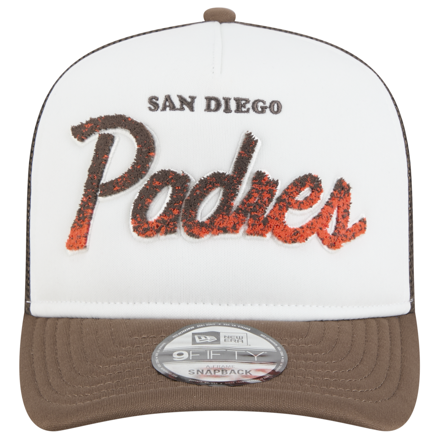 New Era Padres F1 9FIFTY A-Frame Cap - Men's - Chalk White/Brown