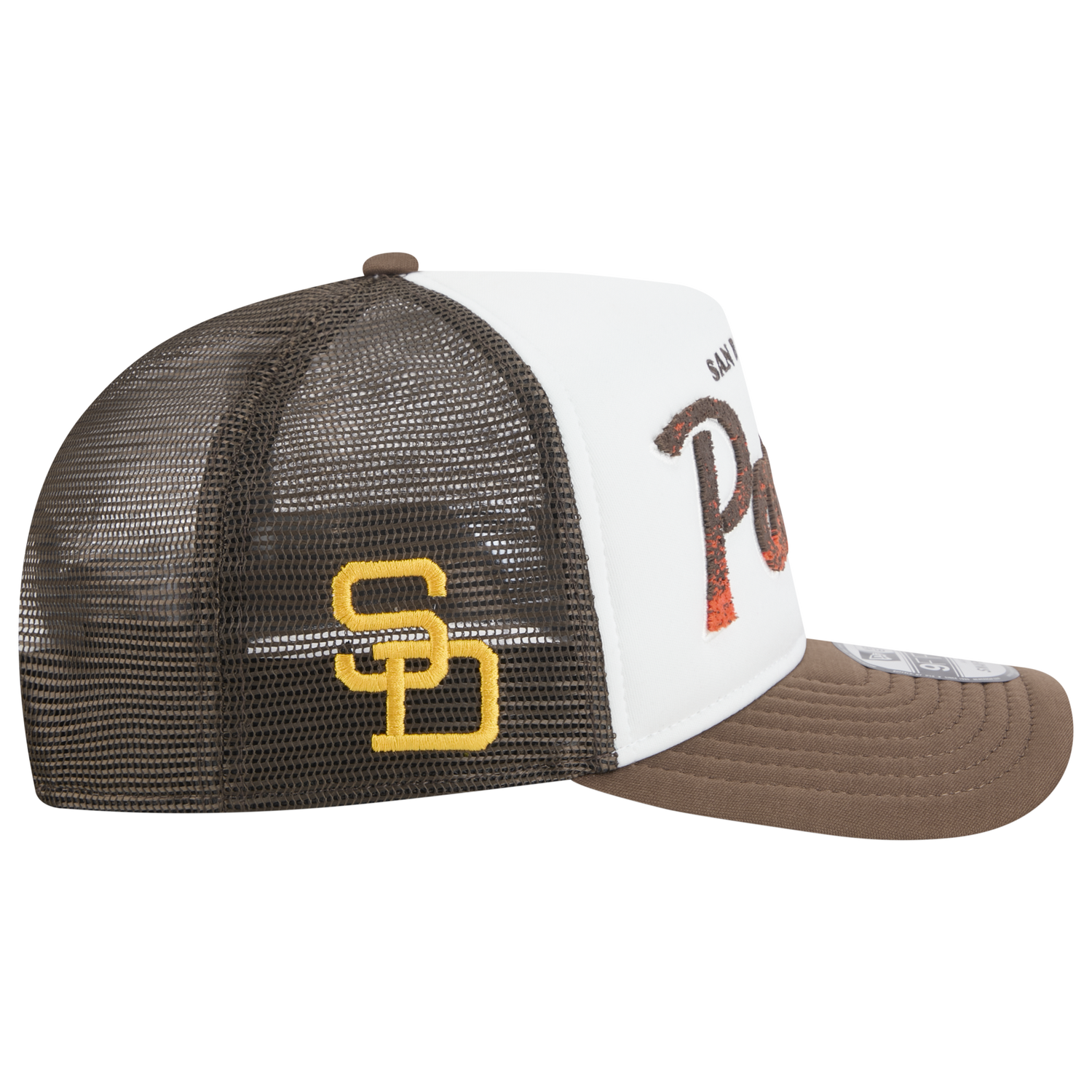 New Era Padres F1 9FIFTY A-Frame Cap - Men's - Chalk White/Brown