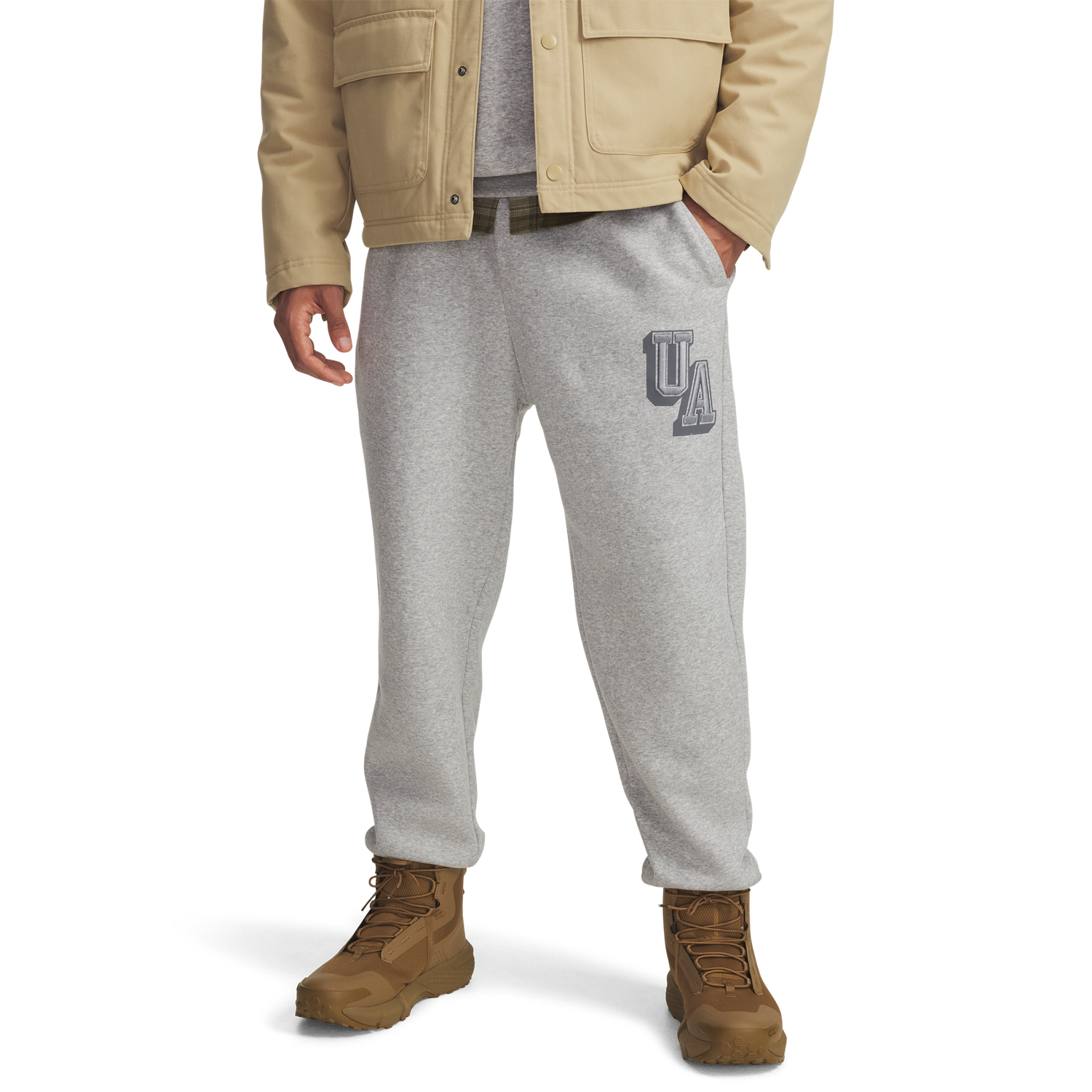 Under Armour Icon Fleece Graphic Joggers - Men's - Mod Gray/Black