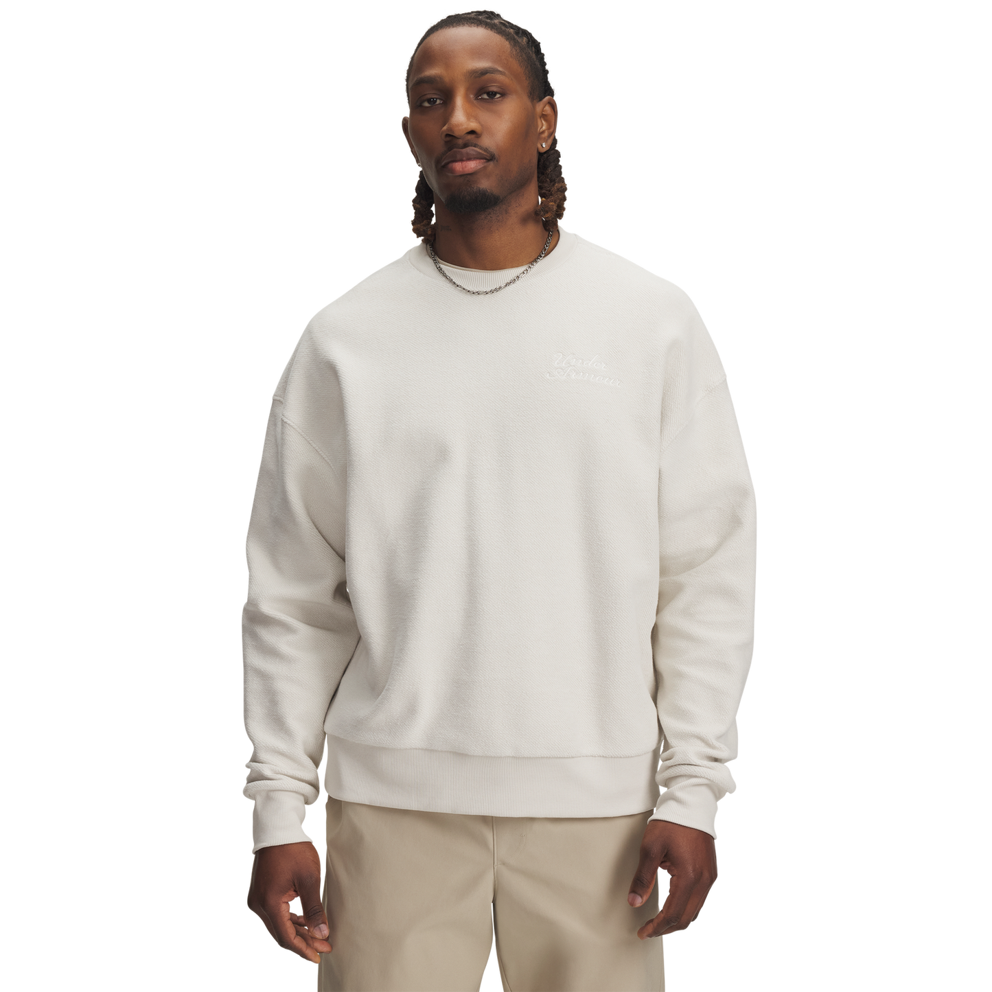 Under Armour Icon Rev Terry Crew - Men's - Summit White/Summit White