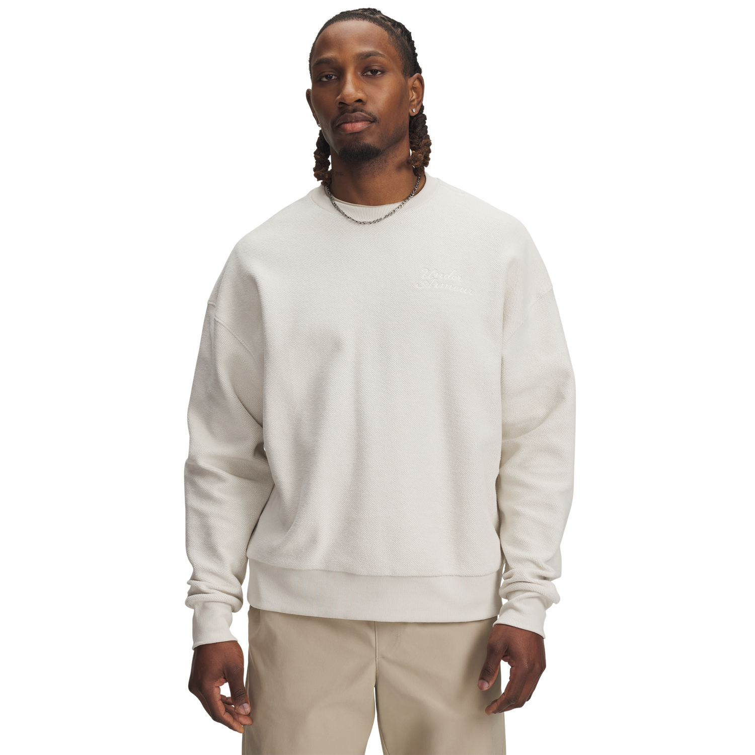 Under Armour Icon Rev Terry Crew - Men's - Summit White/Summit White