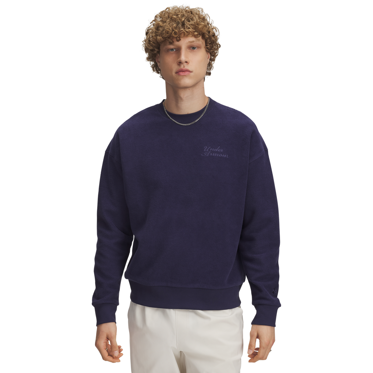 Under Armour Icon Rev Terry Crew - Men's - Washed Navy/Washed Navy