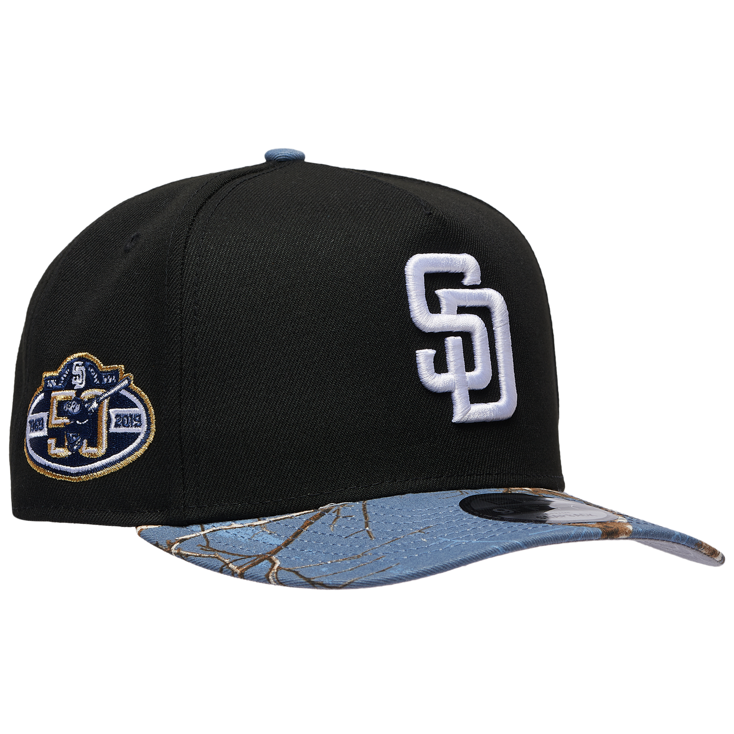 New Era Padres 950AF RealTree Blue Cap - Men's - Black/Realtree Camo