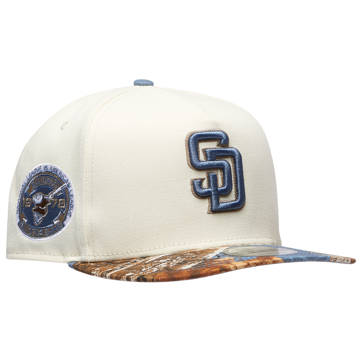 New Era Padres 950AF RealTree Blue Cap - Men's - Chrome/Realtree Camo