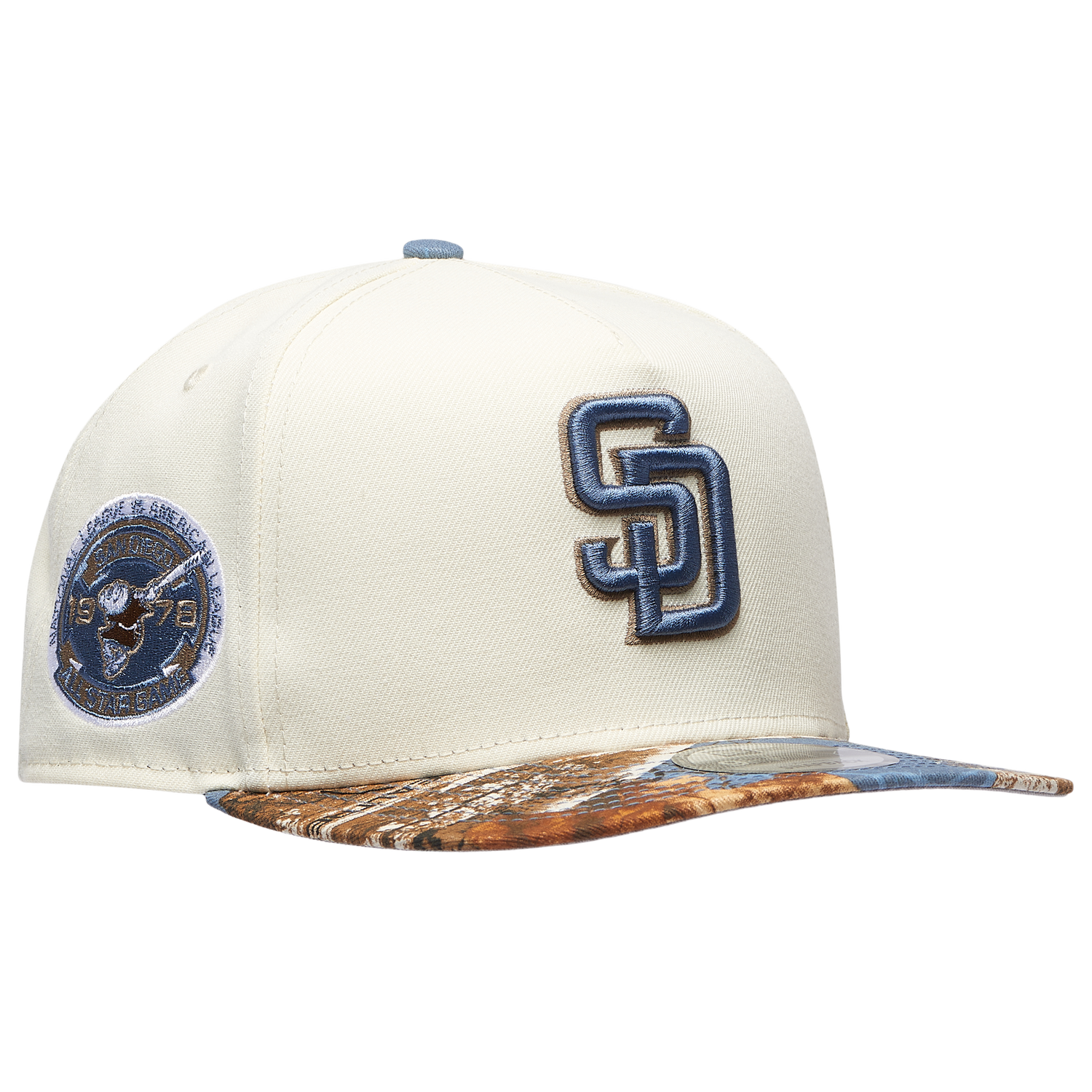 New Era Padres 950AF RealTree Blue Cap - Men's - Chrome/Realtree Camo