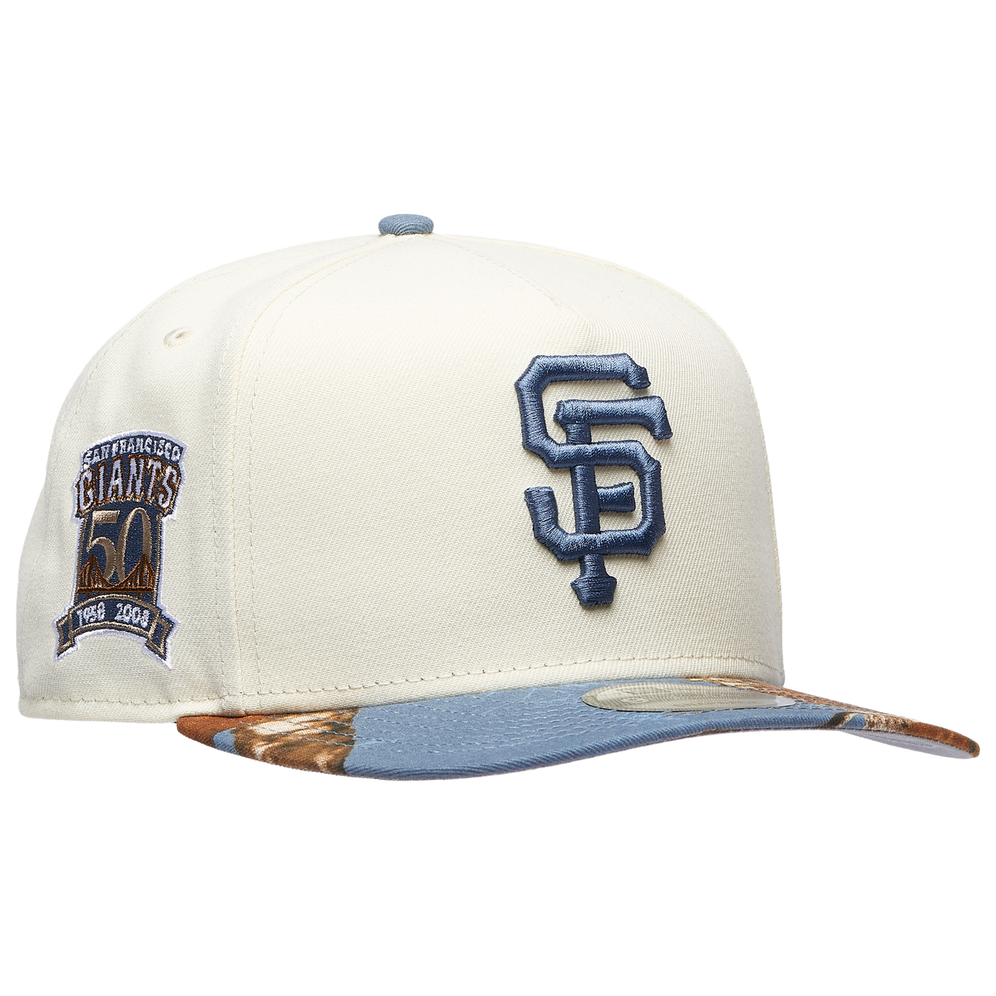 New Era Giants 950AF RealTree Blue Cap - Men's - Chrome/Realtree Camo