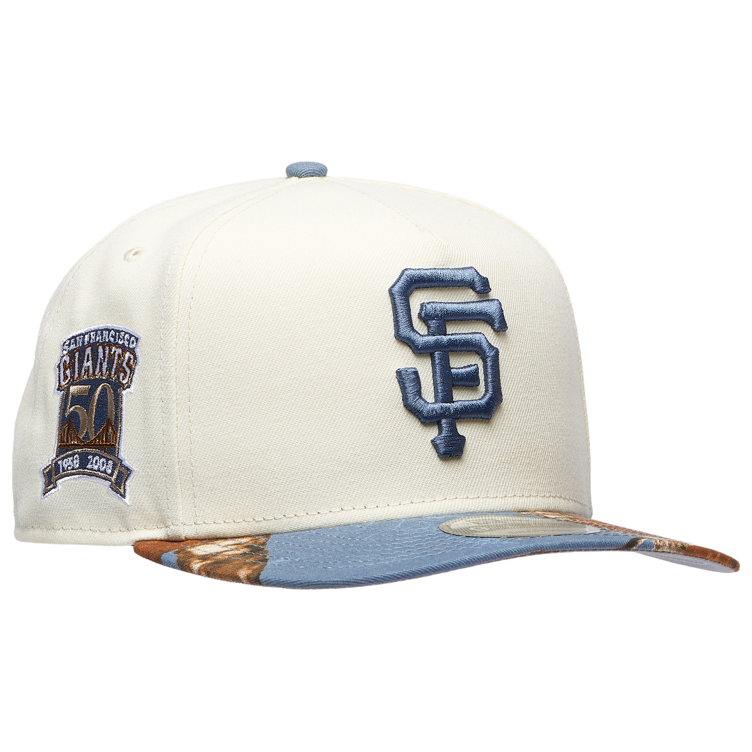 New Era Giants 950AF RealTree Blue Cap - Men's - Chrome/Realtree Camo