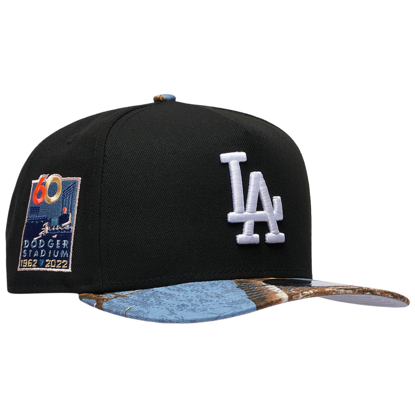 New Era Dodgers 950AF RealTree Blue Cap - Men's - Black/Realtree Camo