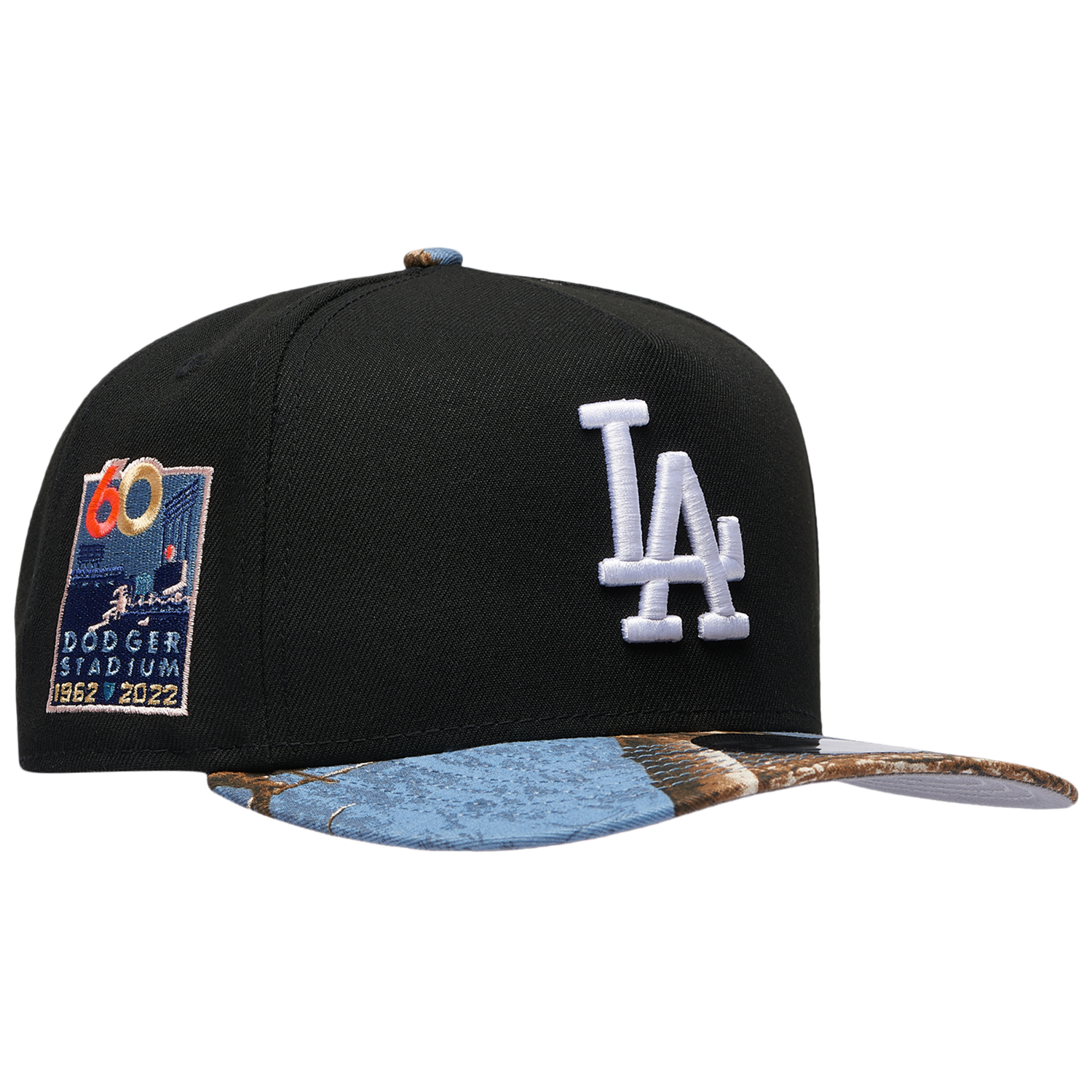 New Era Dodgers 950AF RealTree Blue Cap - Men's - Black/Realtree Camo