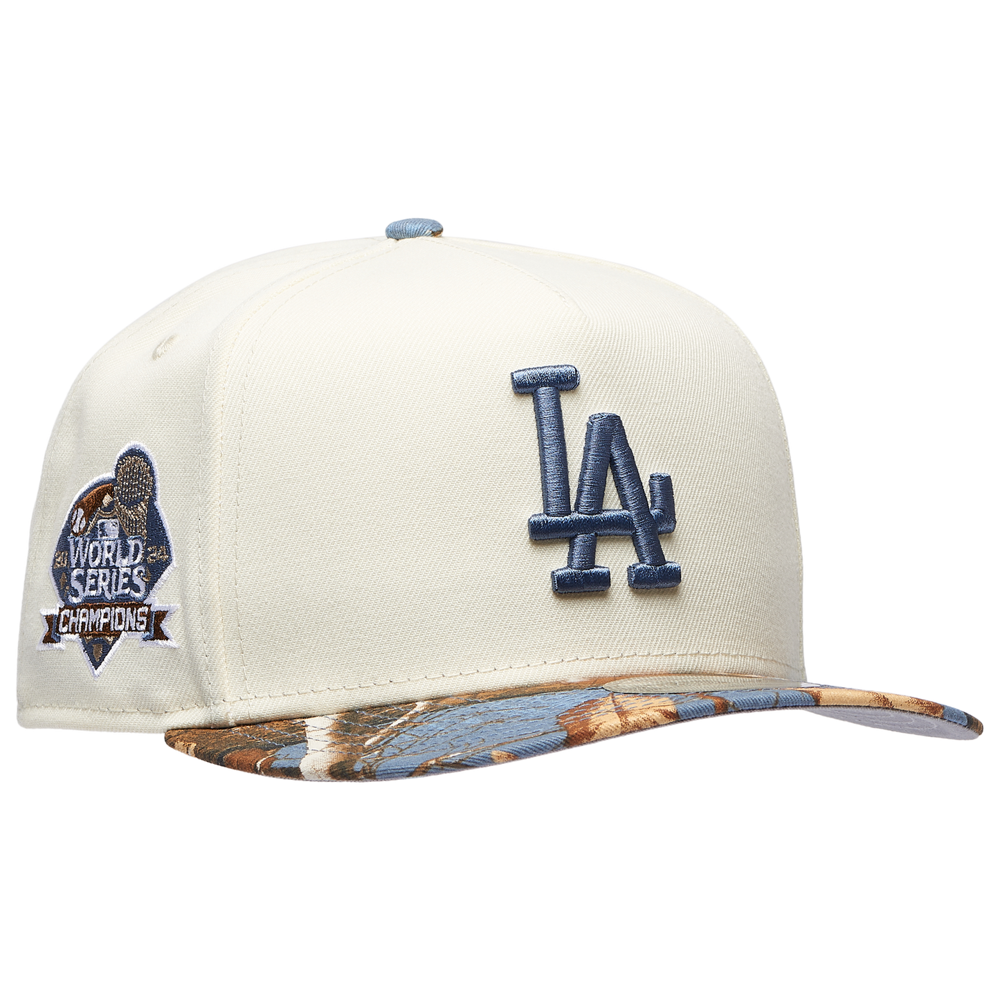 New Era Dodgers 950AF RealTree Blue Cap - Men's - Chrome/Realtree Camo
