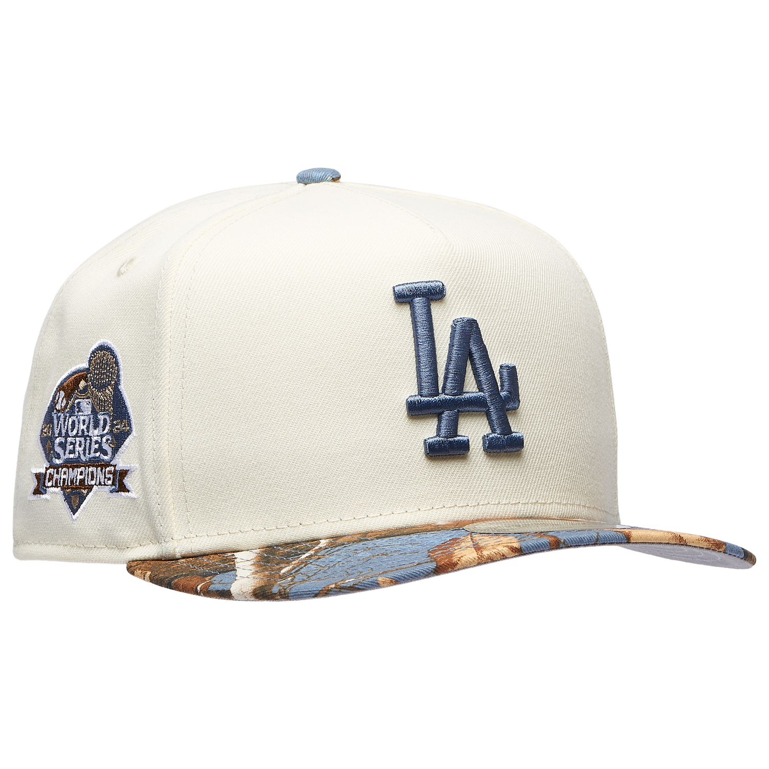 New Era Dodgers 950AF RealTree Blue Cap - Men's - Chrome/Realtree Camo