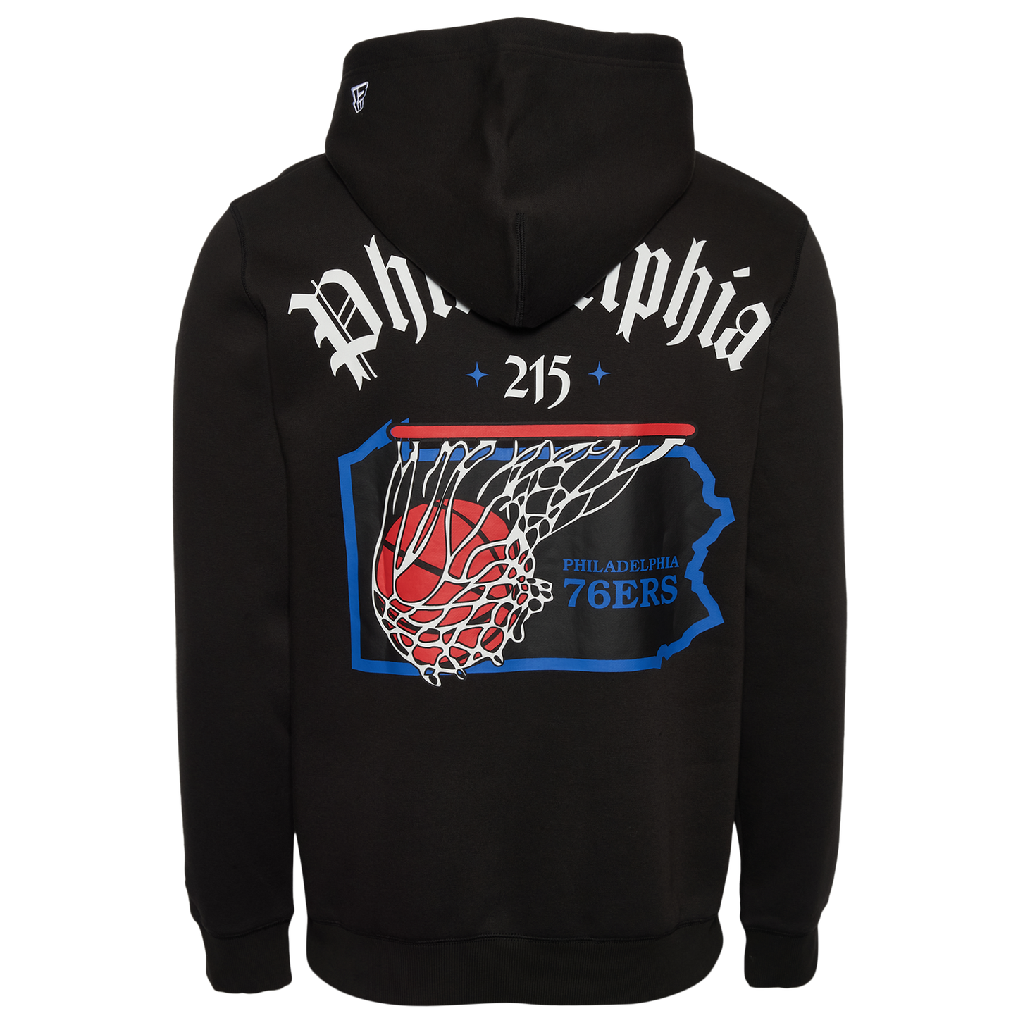 New Era 76ers Pullover Hoodie - Men's - Black