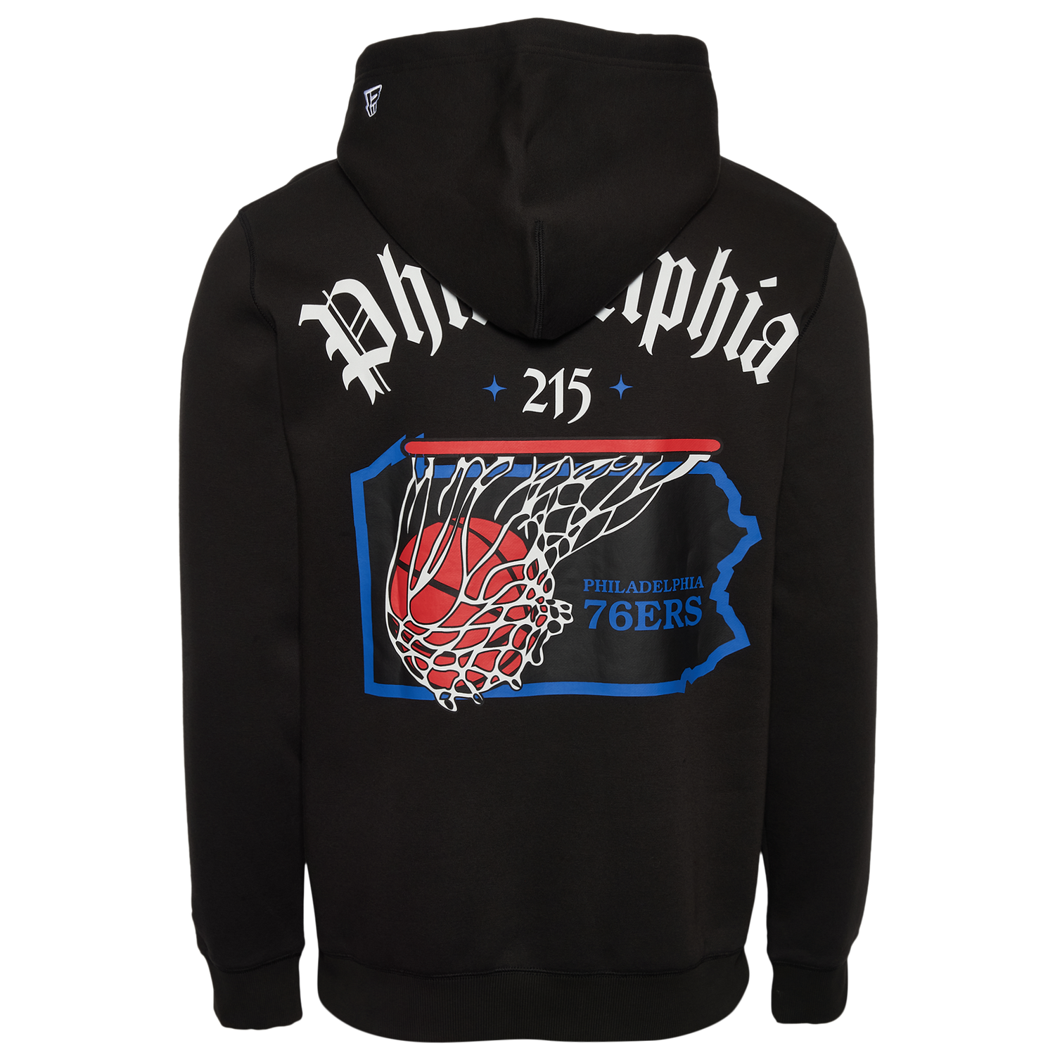 New Era 76ers Pullover Hoodie - Men's - Black