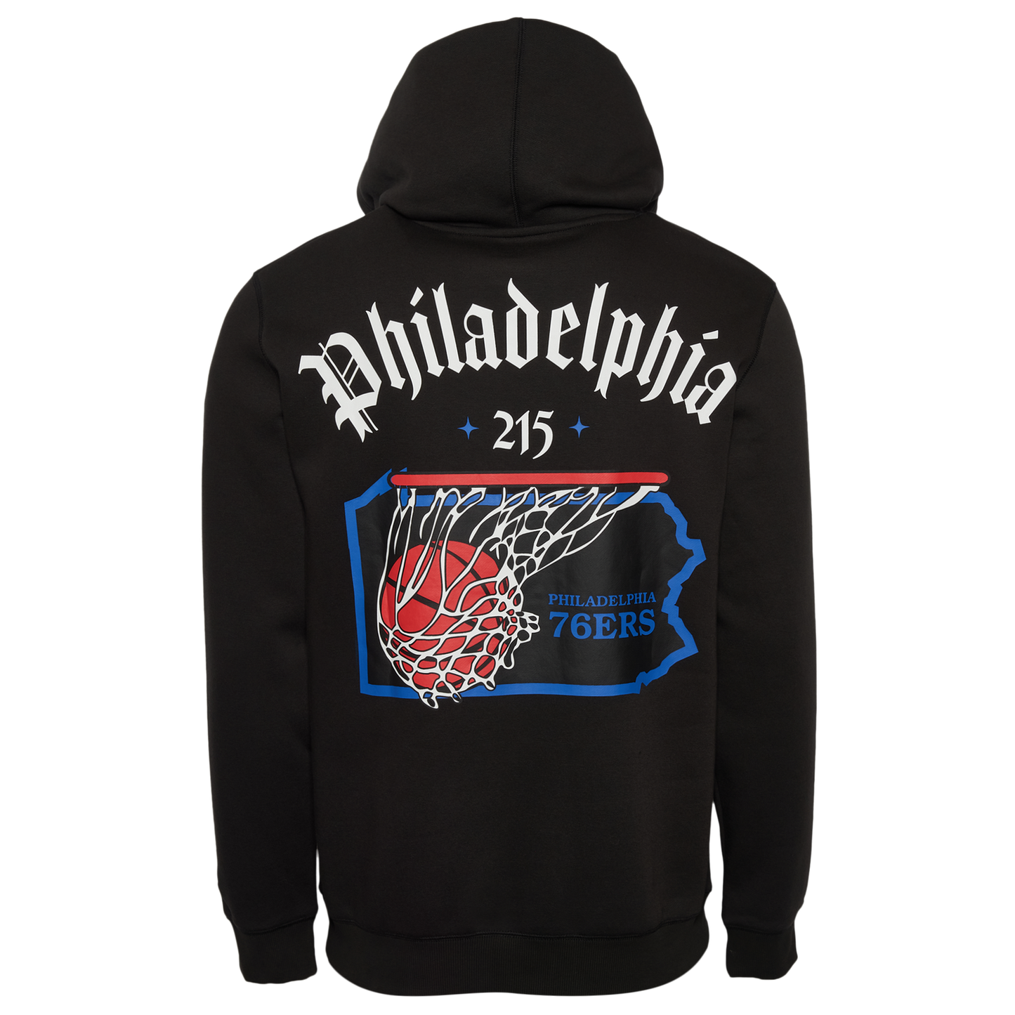 New Era 76ers Pullover Hoodie - Men's - Black
