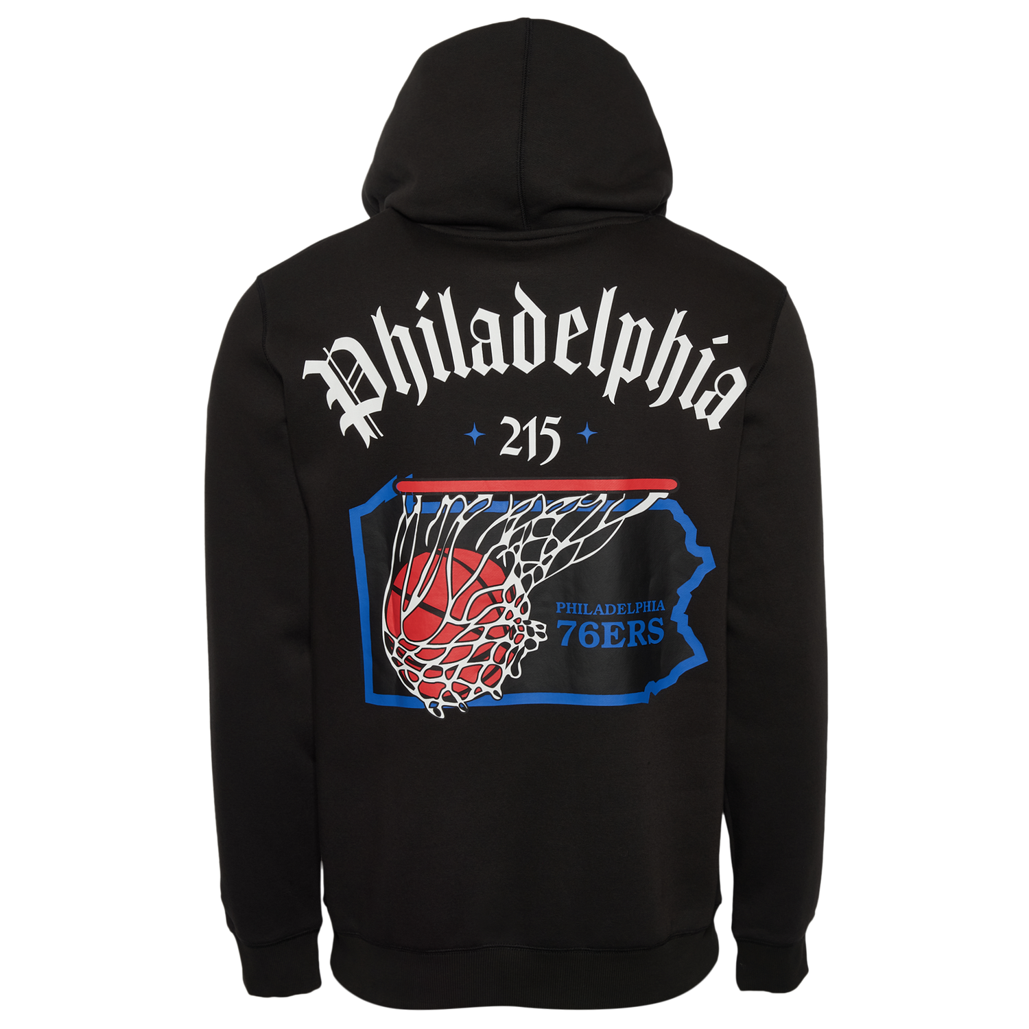 New Era 76ers Pullover Hoodie - Men's - Black