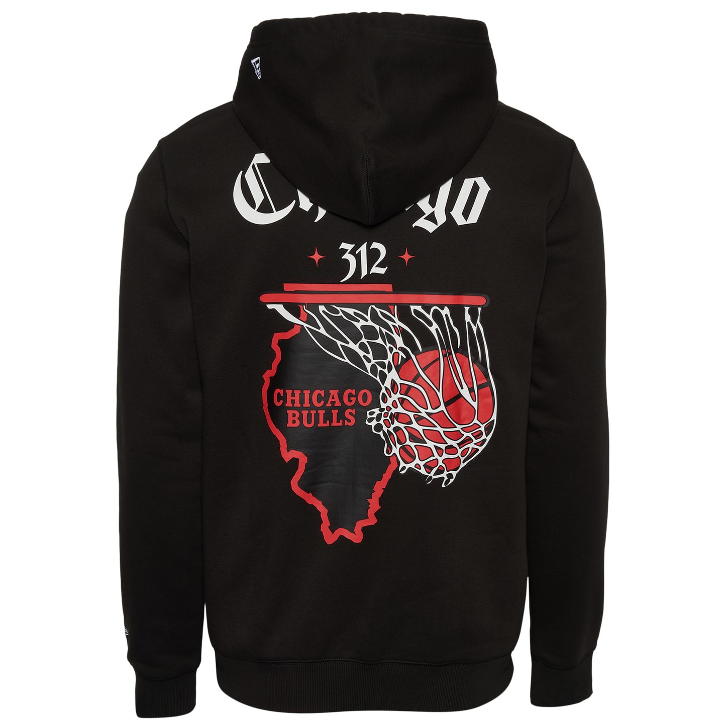 New Era Bulls Pullover Hoodie - Men's - Black