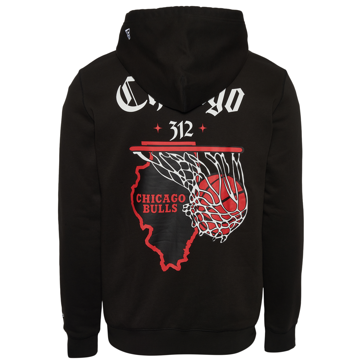 New Era Bulls Pullover Hoodie - Men's - Black