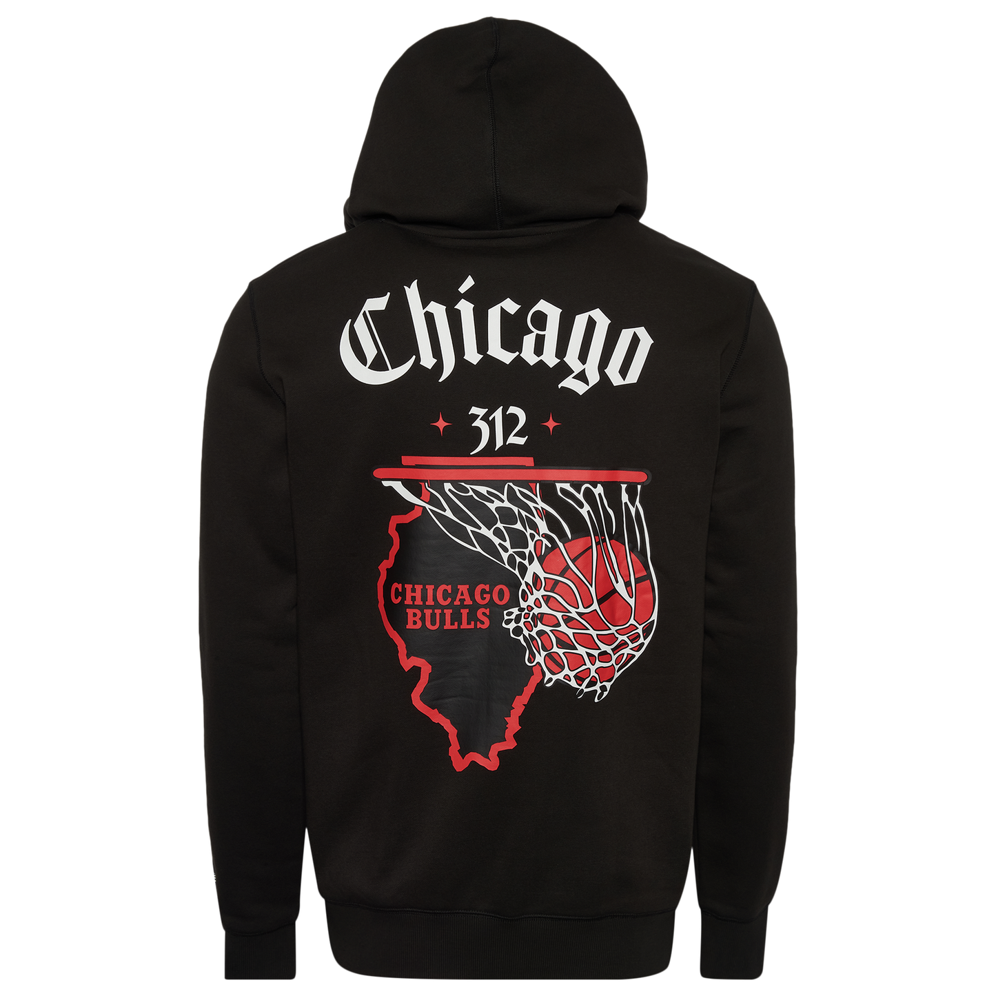 New Era Bulls Pullover Hoodie - Men's - Black