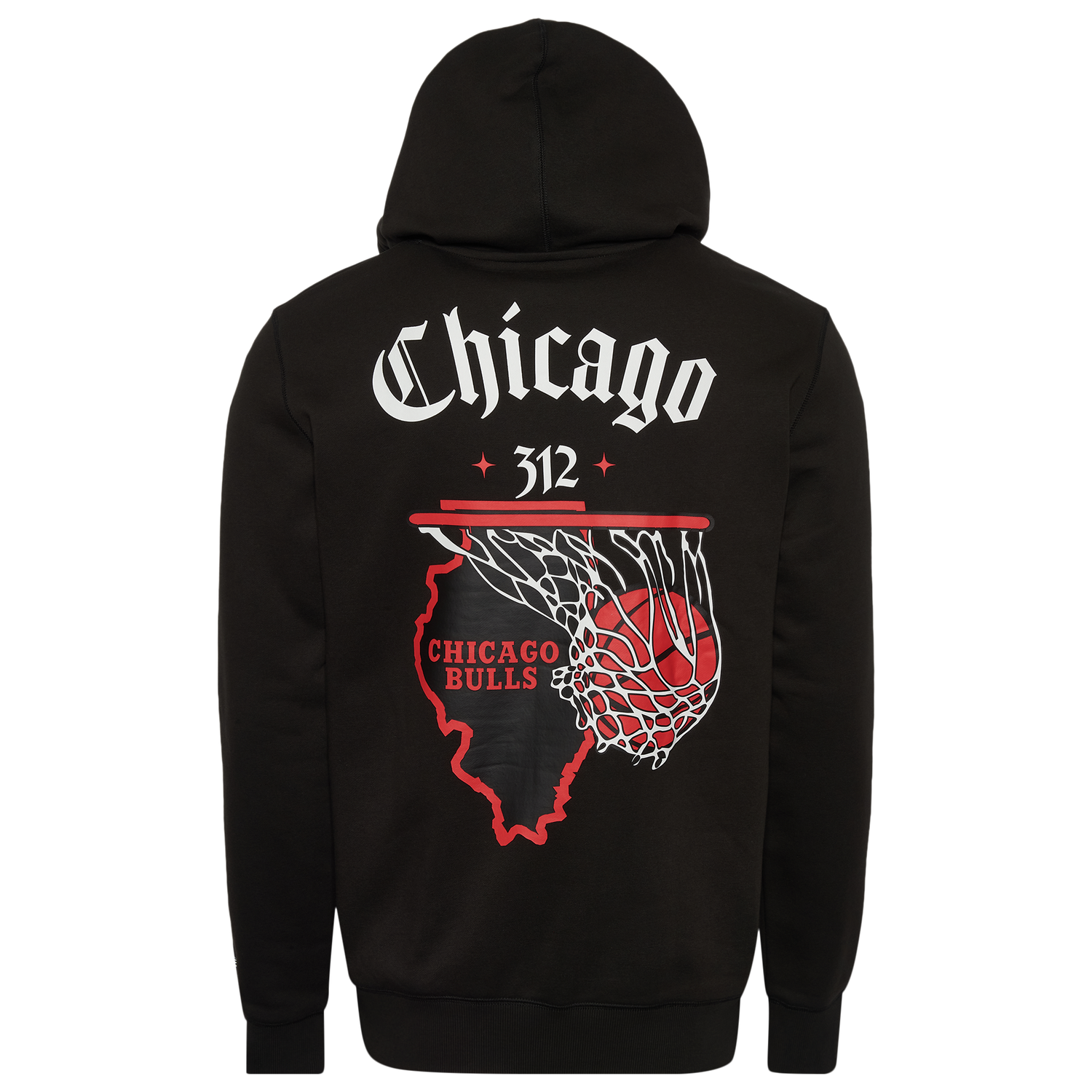 New Era Bulls Pullover Hoodie - Men's - Black