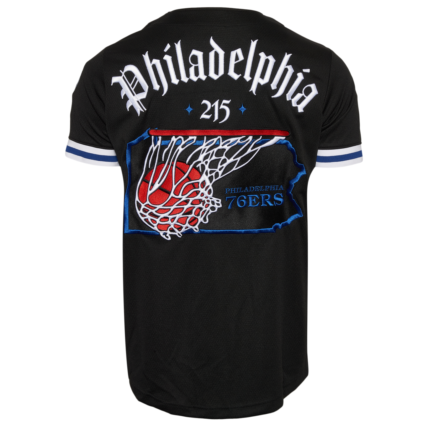 New Era 76ers Custom Jersey - Men's - Black