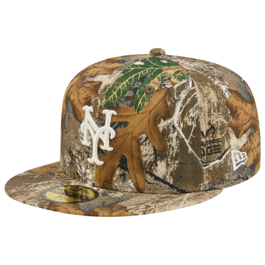 New Era Mets 59FIFTY Cap - Men's - Real Tree Print/White