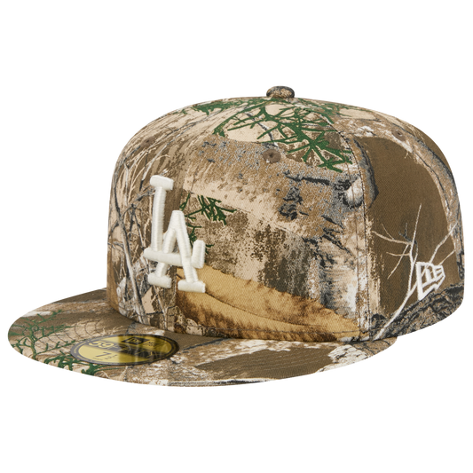 New Era Dodgers 59FIFTY Cap - Men's - Real Tree Print/White
