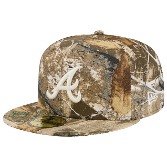 New Era Braves 59FIFTY Cap - Men's - Real Tree Print/White