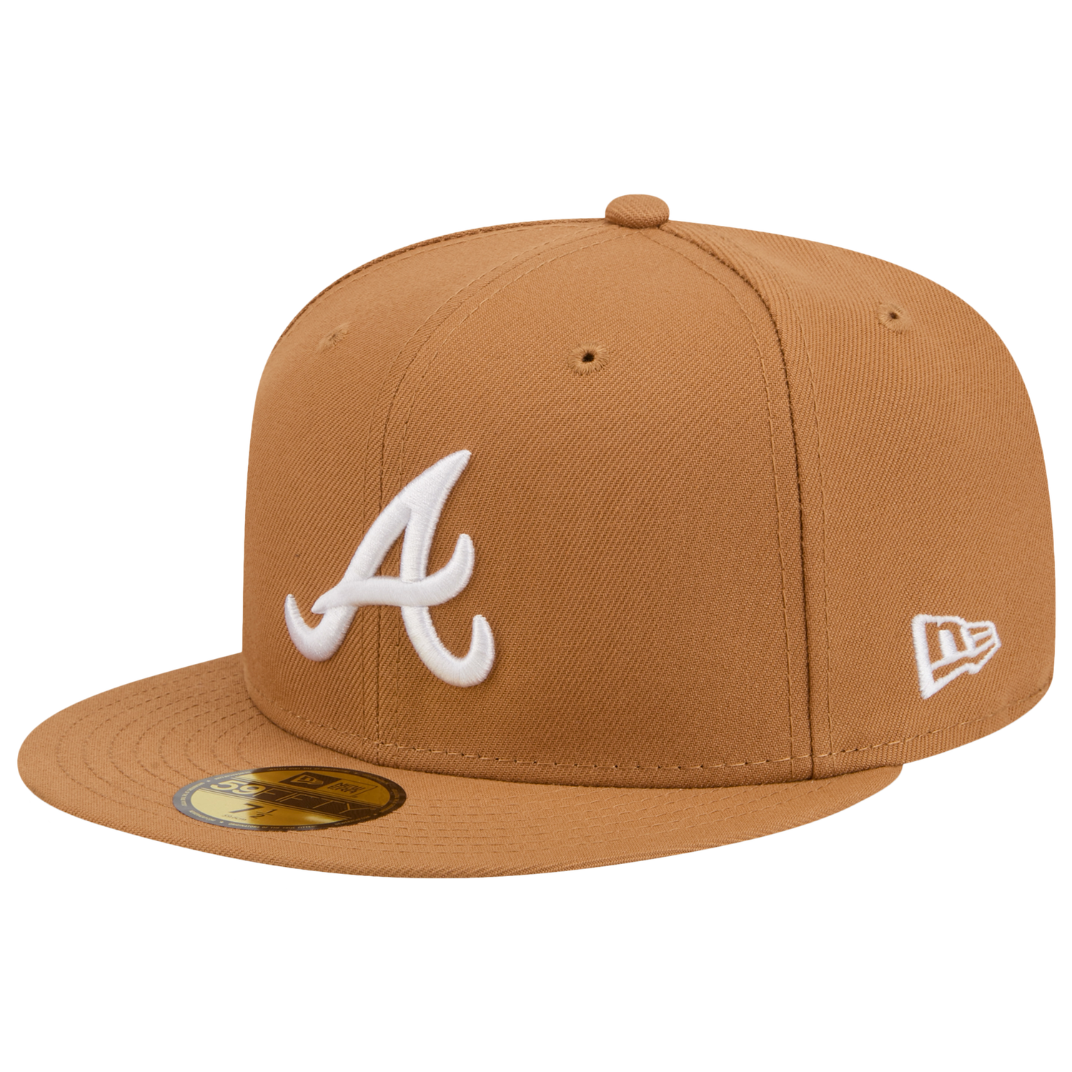 New Era Braves 59FIFTY Cap - Men's - White/Bronze