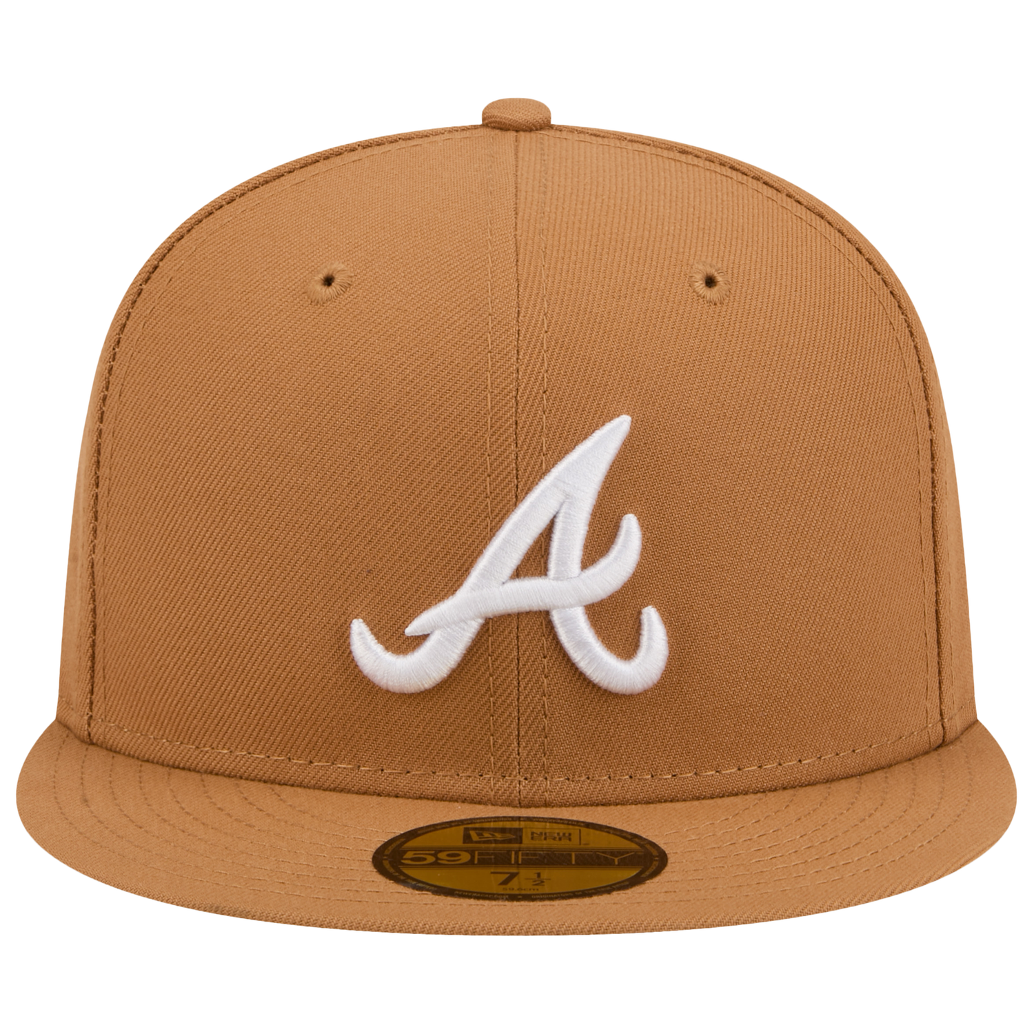 New Era Braves 59FIFTY Cap - Men's - White/Bronze