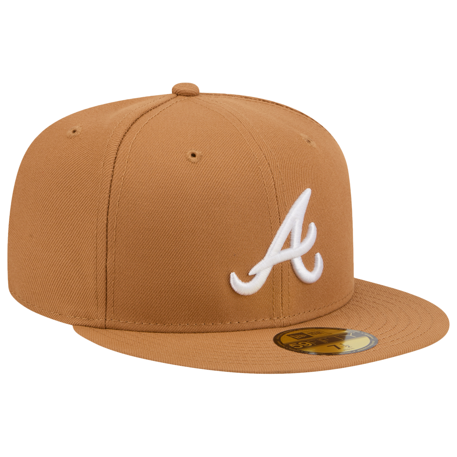 New Era Braves 59FIFTY Cap - Men's - White/Bronze