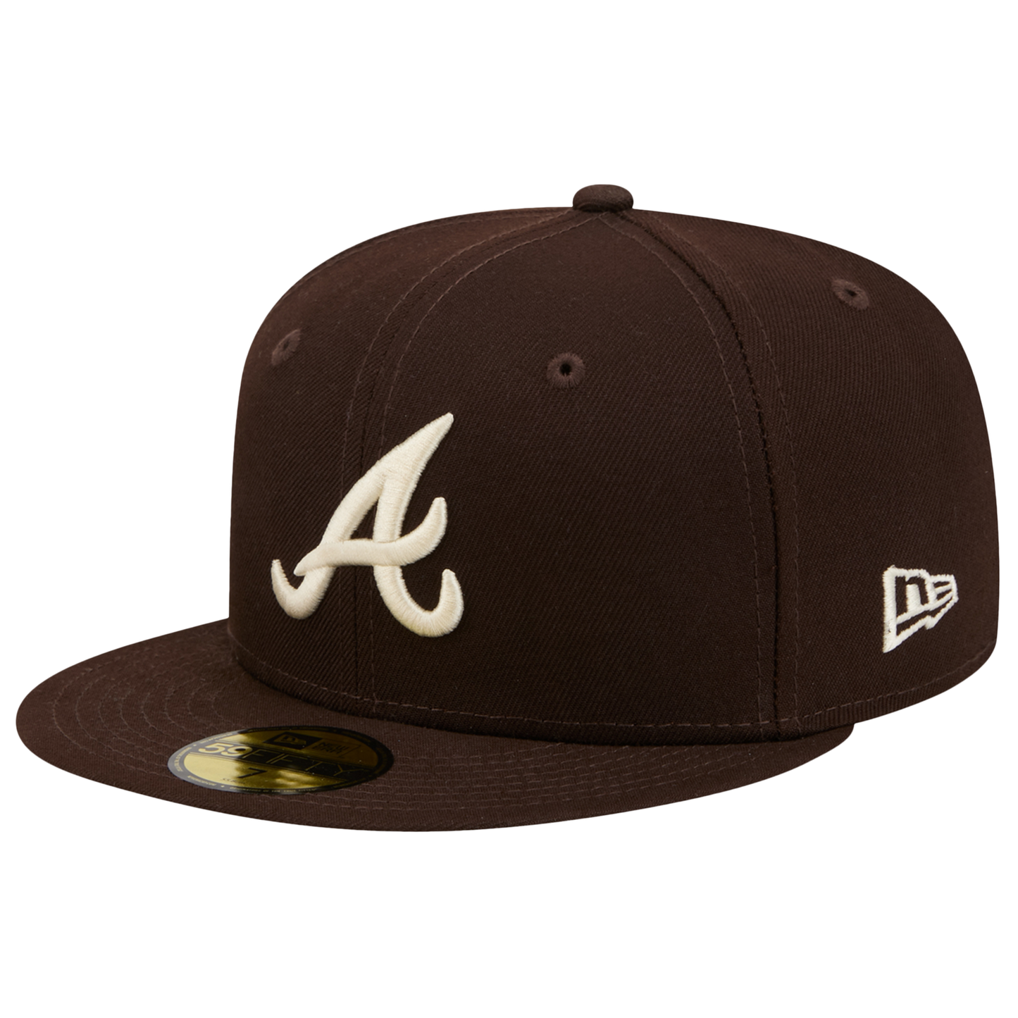 New Era Braves 59FIFTY Cap - Men's - White/Brown