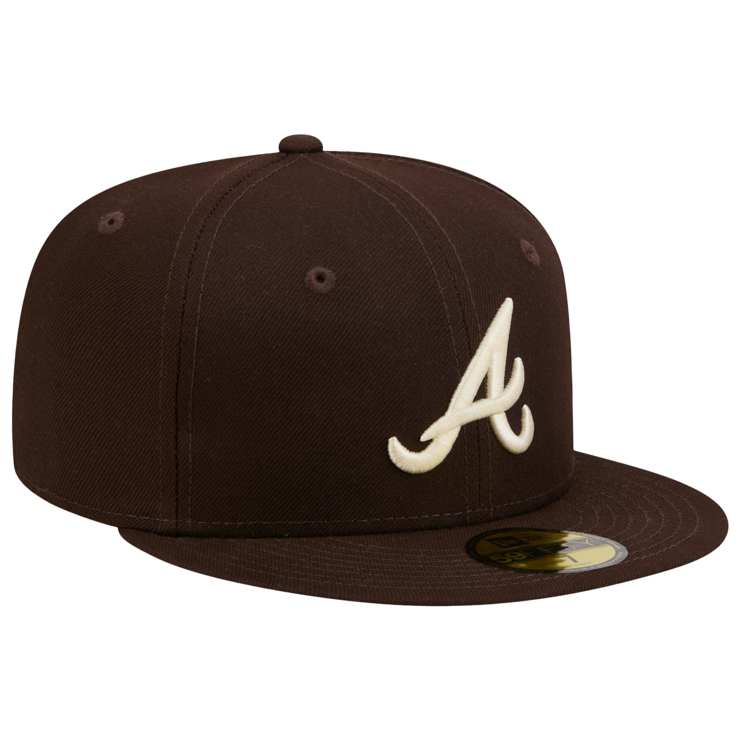 New Era Braves 59FIFTY Cap - Men's - White/Brown