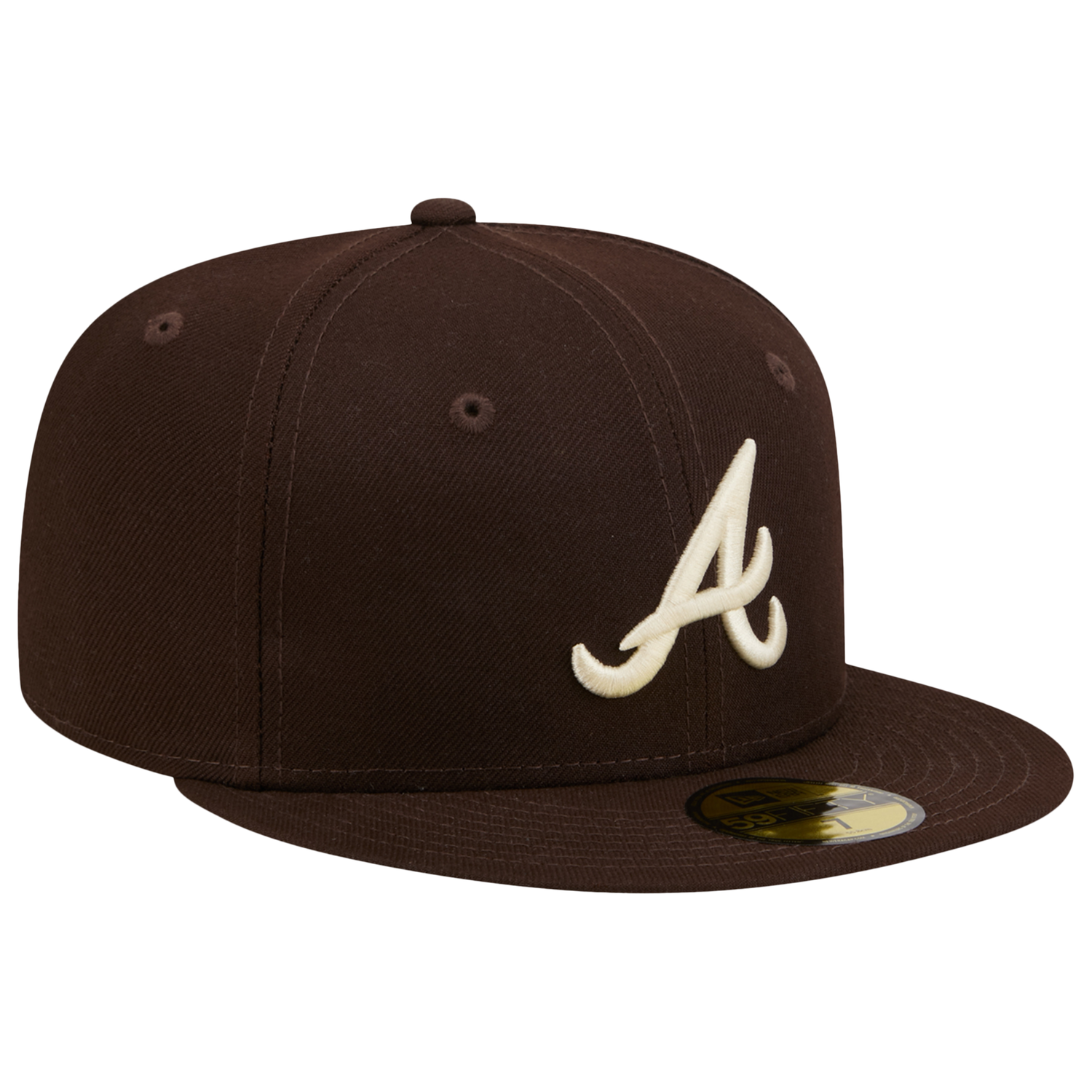 New Era Braves 59FIFTY Cap - Men's - White/Brown