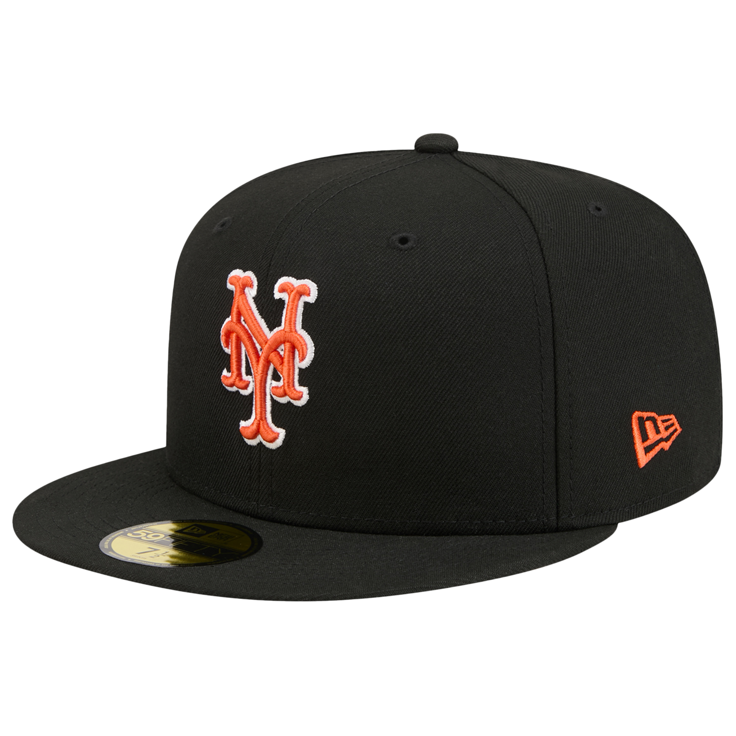 New Era Mets 59FIFTY Cap - Men's - Black/Orange