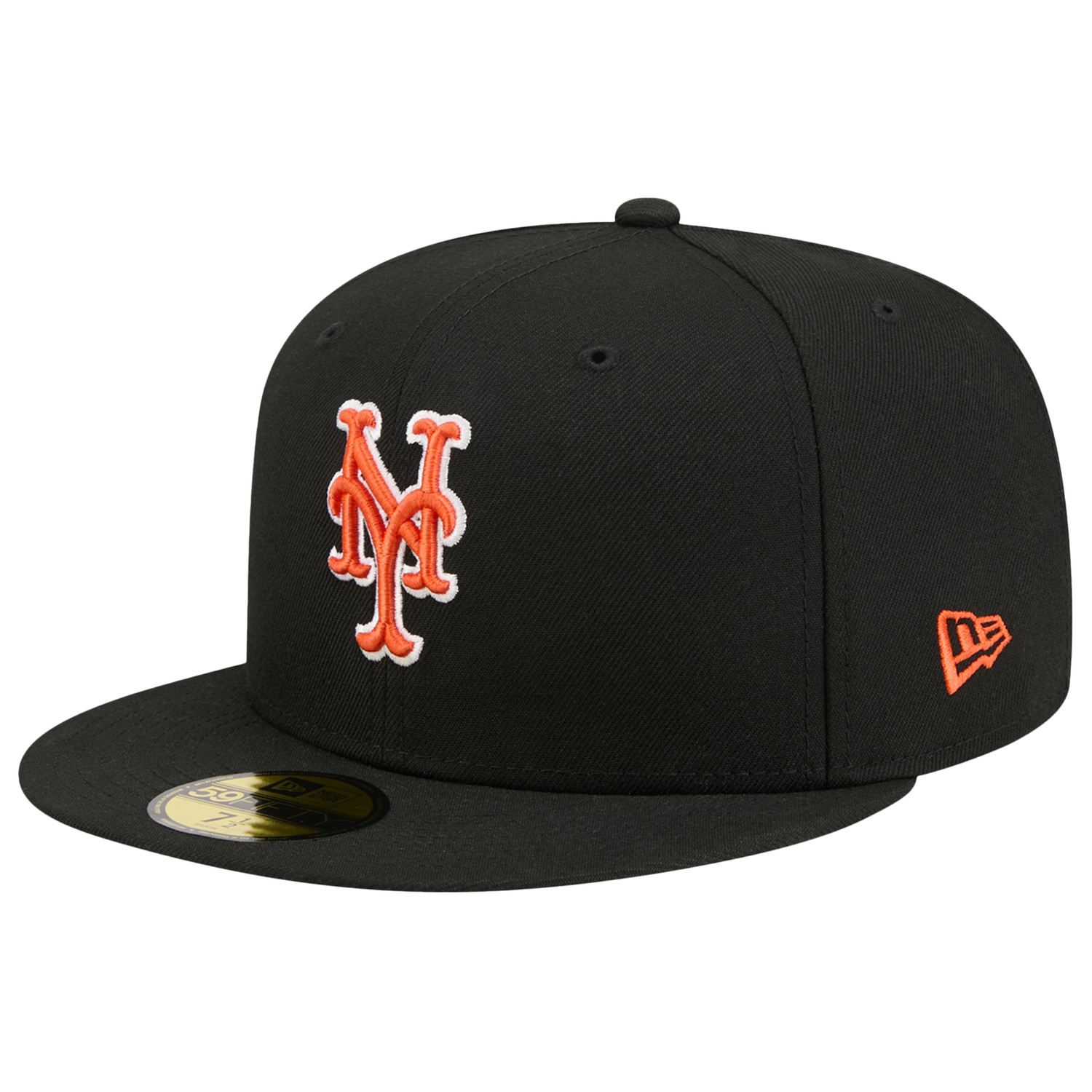 New Era Mets 59FIFTY Cap - Men's - Black/Orange
