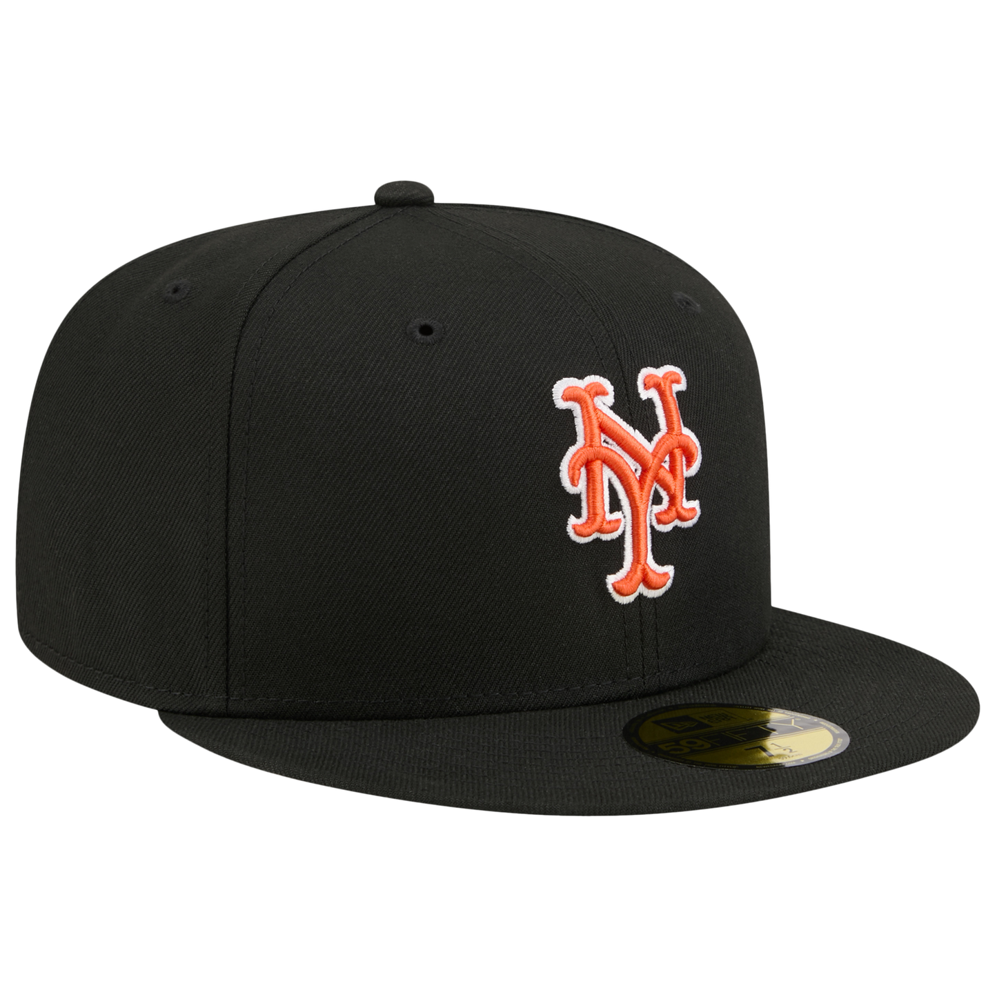 New Era Mets 59FIFTY Cap - Men's - Black/Orange