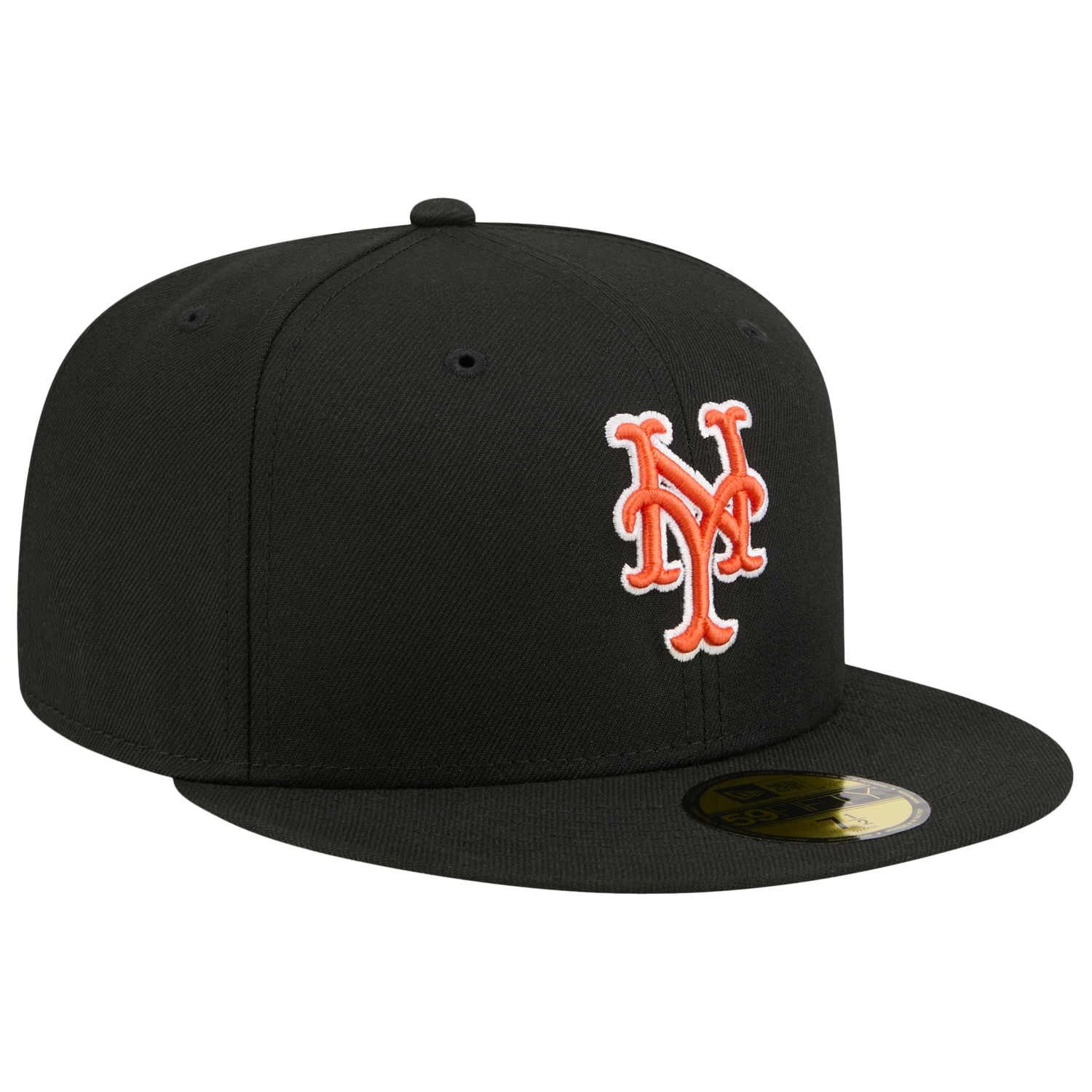 New Era Mets 59FIFTY Cap - Men's - Black/Orange