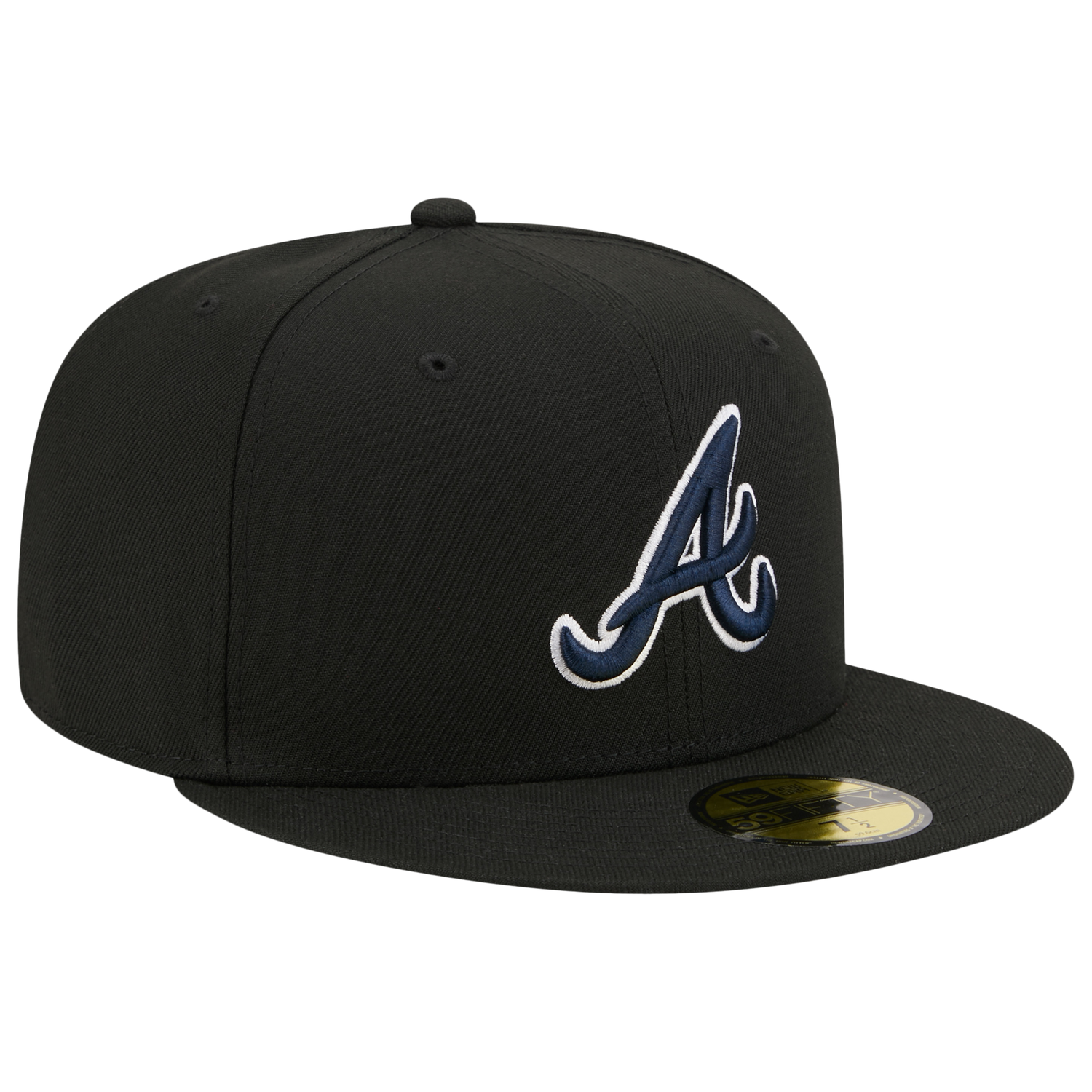New Era Braves 59FIFTY Cap - Men's - Navy/Black
