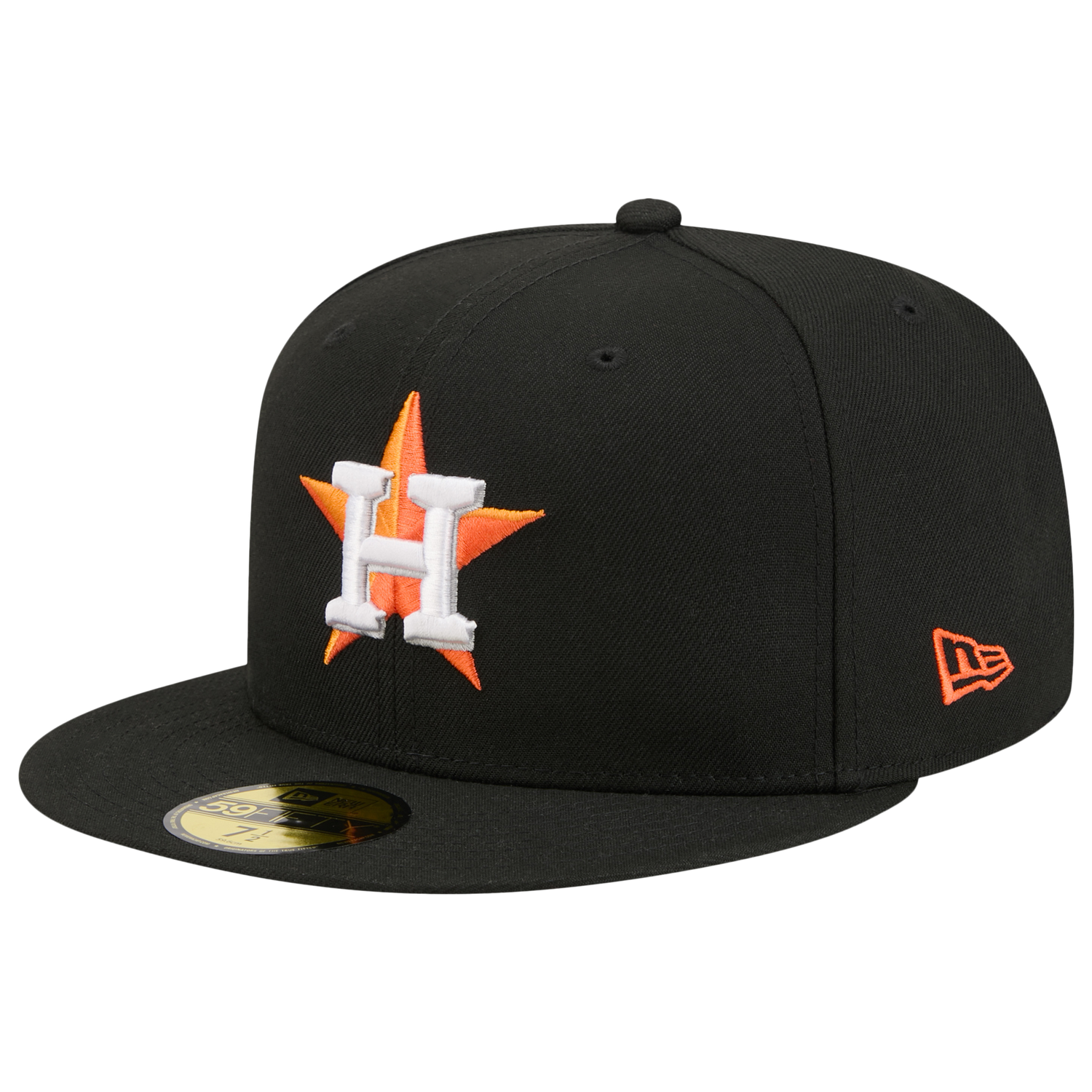 New Era Astros 59FIFTY Cap - Men's - Black/Orange